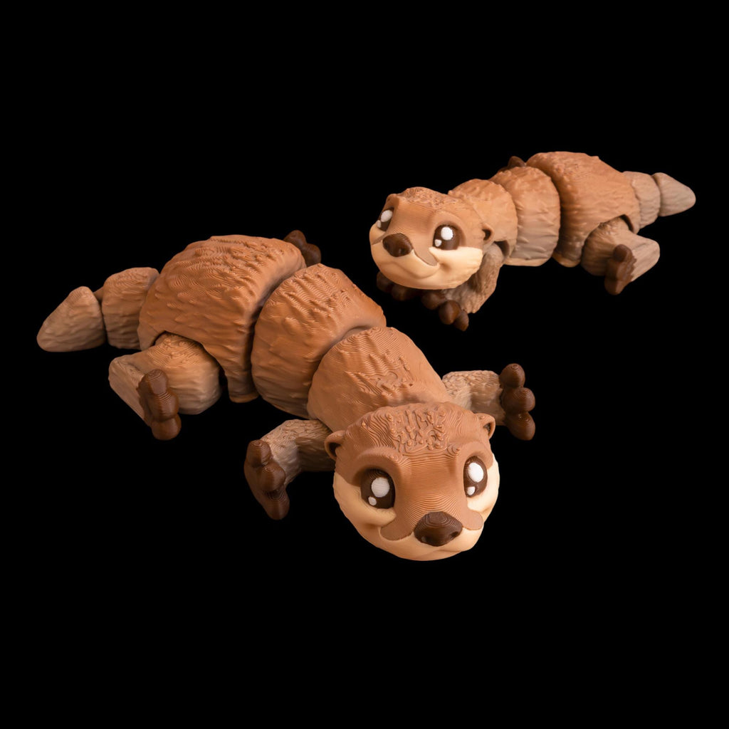 Mini River Otter Figurine Desk Decoration Animal Toy Articulated Model 3d Printed Pla Wildlife Small Statue Movable Figure Flexible Sensory