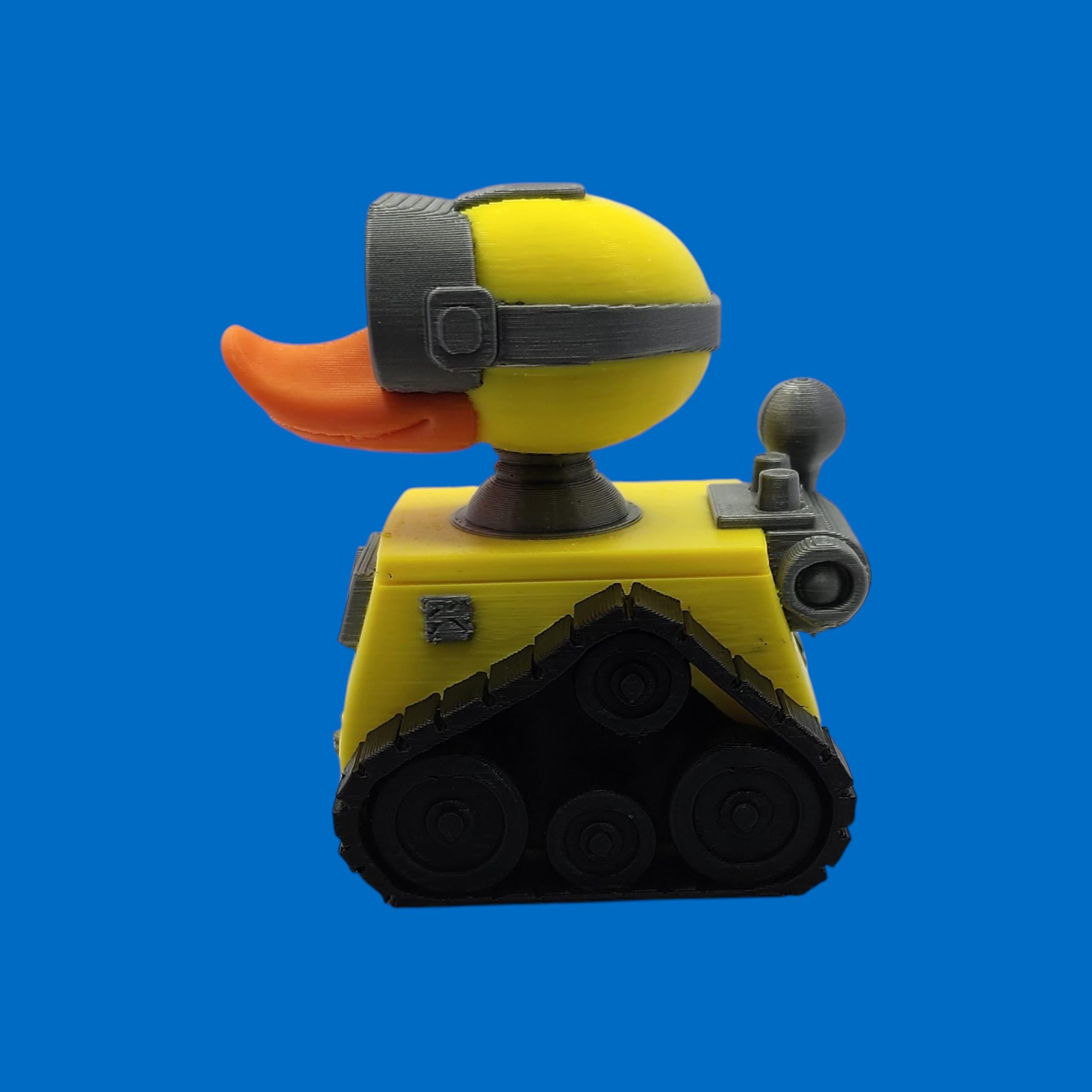 Wall-e Inspired Duck  Figurine Desk Decoration Piece Display Robot Mashup Cartoon Character Disney Inspired Pixar Creation