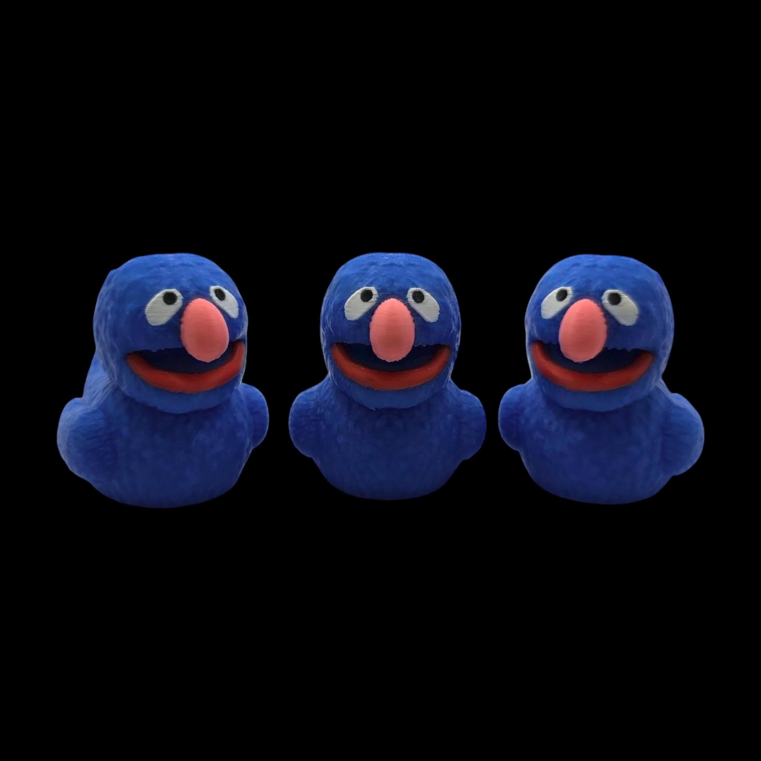 Grover Inspired Duck Toy Bath Time Fun Character Accessory Blue Monster Figure Collectible Gift  Jim Henson's