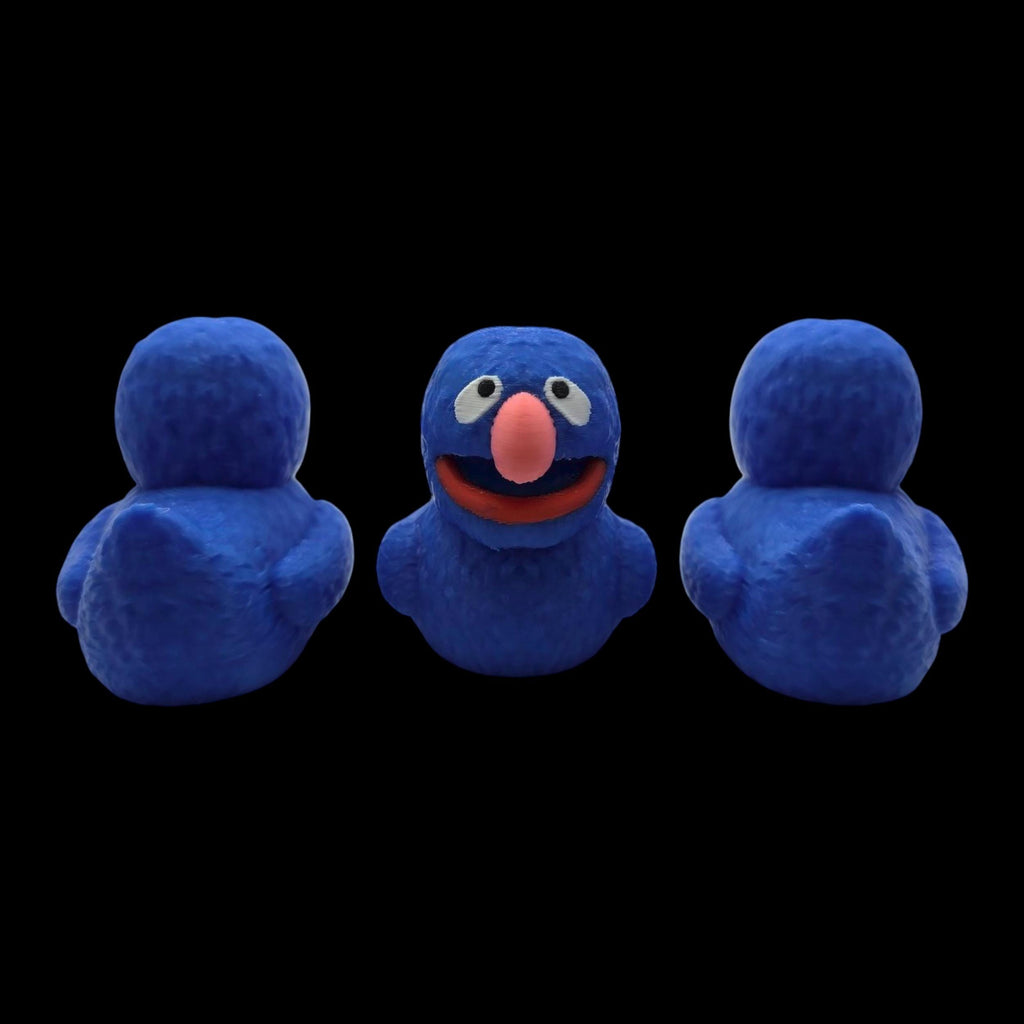 Grover Inspired Duck Toy Bath Time Fun Character Accessory Blue Monster Figure Collectible Gift  Jim Henson's