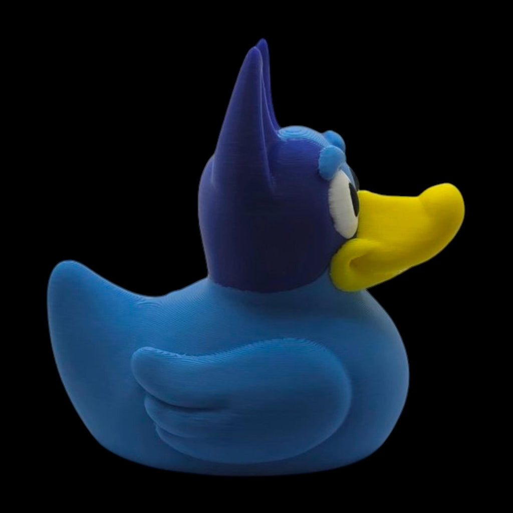 Bluey Inspired Duck Figure Toy Collectible Cartoon Bath Decoration Shelf Display Desk Pet Blue Character Disney Merchandise Fan Art