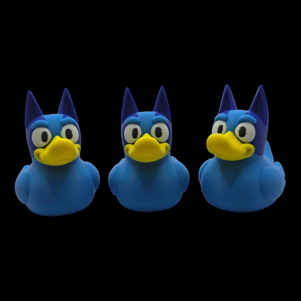 Bluey Inspired Duck Figure Toy Collectible Cartoon Bath Decoration Shelf Display Desk Pet Blue Character Disney Merchandise Fan Art