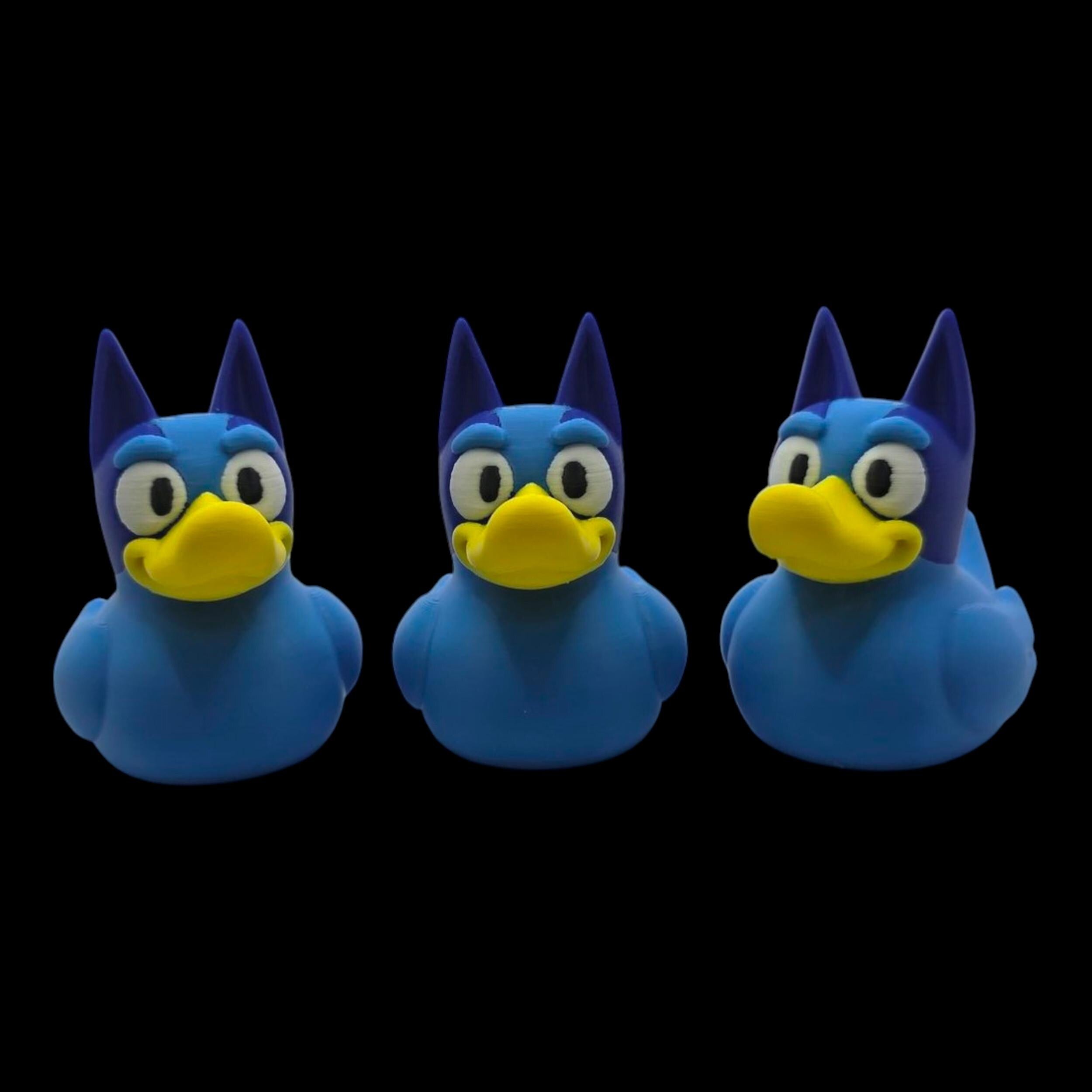 Bluey Inspired Duck Figure Toy Collectible Cartoon Bath Decoration Shelf Display Desk Pet Blue Character Disney Merchandise Fan Art
