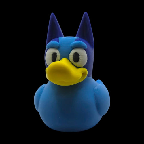 Bluey Duck Figure Toy Collectible Cartoon Bath Decoration Shelf Display Desk Pet Blue Character Disney Merchandise Fan Art