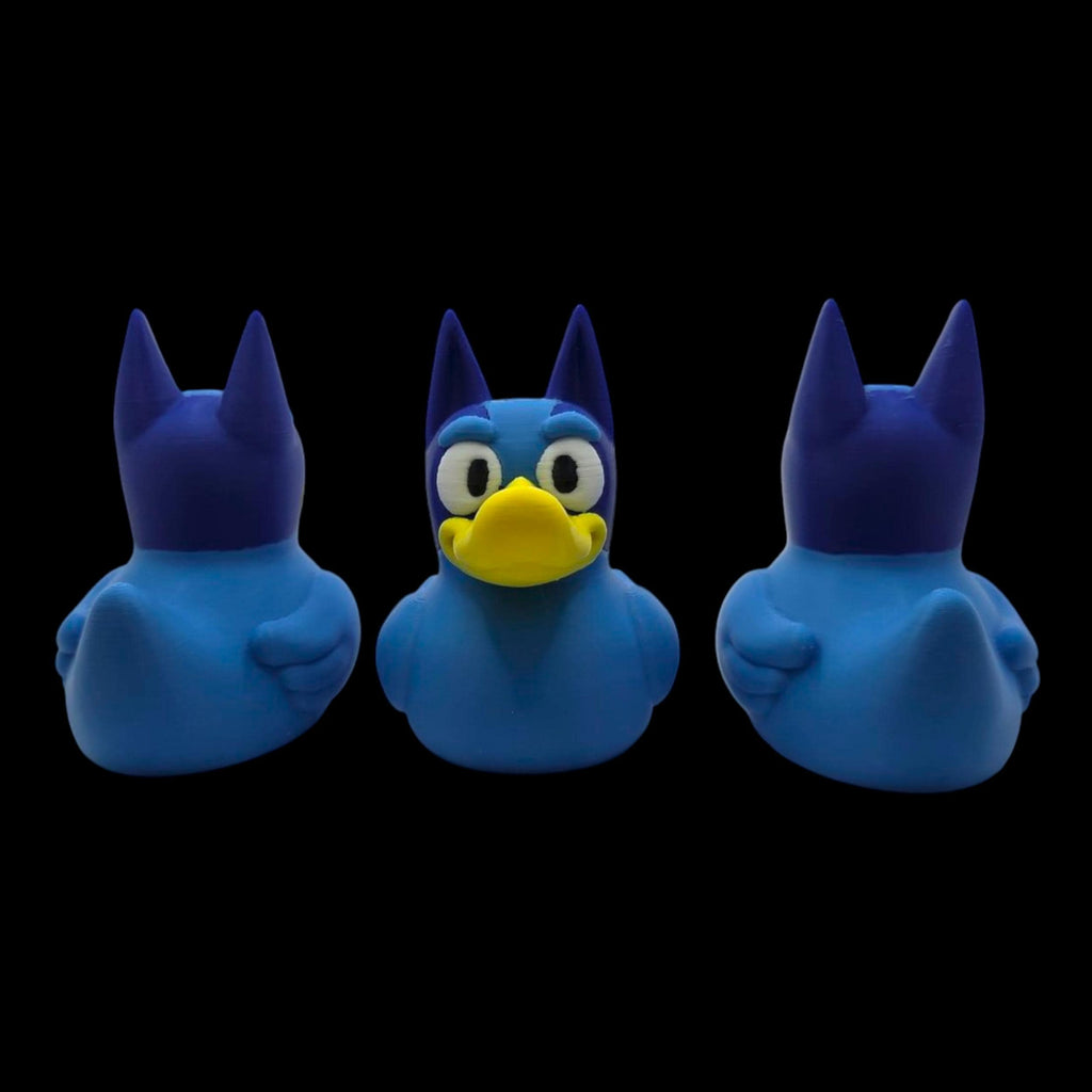 Bluey Inspired Duck Figure Toy Collectible Cartoon Bath Decoration Shelf Display Desk Pet Blue Character Disney Merchandise Fan Art