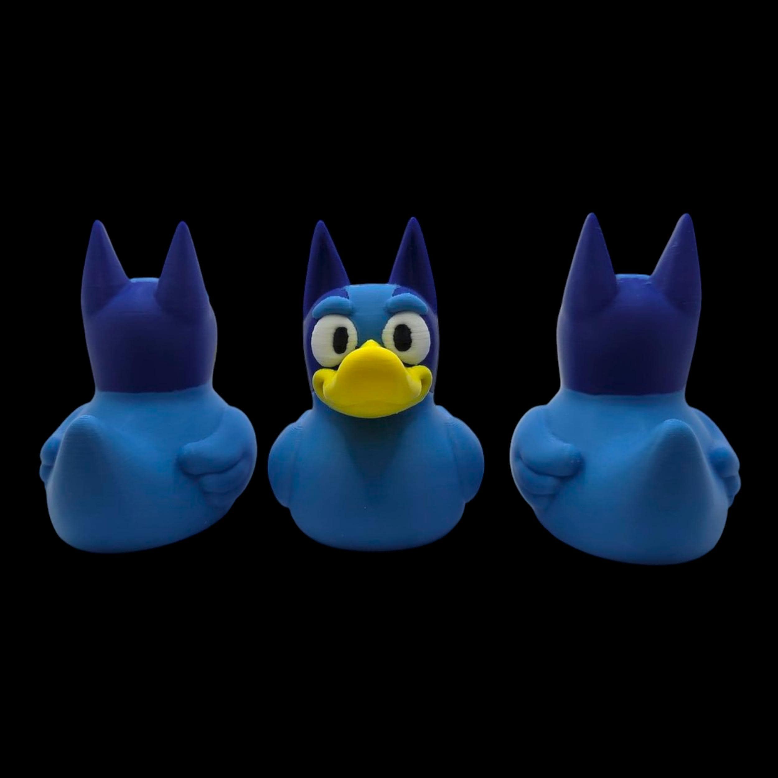 Bluey Inspired Duck Figure Toy Collectible Cartoon Bath Decoration Shelf Display Desk Pet Blue Character Disney Merchandise Fan Art