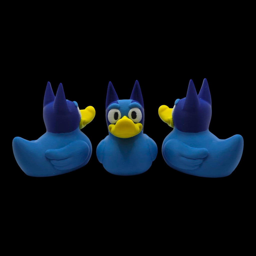 Bluey Inspired Duck Figure Toy Collectible Cartoon Bath Decoration Shelf Display Desk Pet Blue Character Disney Merchandise Fan Art