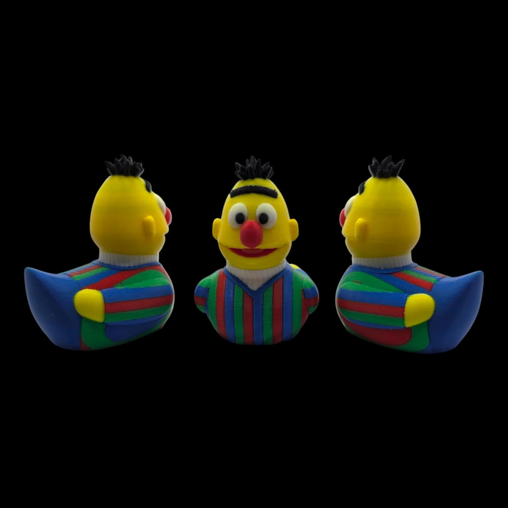 Sesame Street Bert Inspired  Duck Figure Collectible Character Toy Display Decoration Shelf Ornament Desk Accessory Television Bert Cartoon