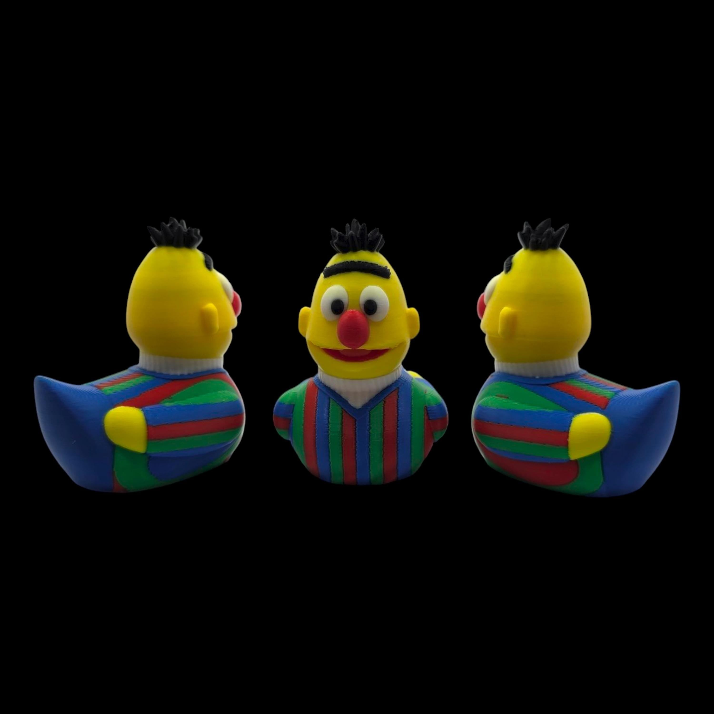 Sesame Street Bert Inspired  Duck Figure Collectible Character Toy Display Decoration Shelf Ornament Desk Accessory Television Bert Cartoon