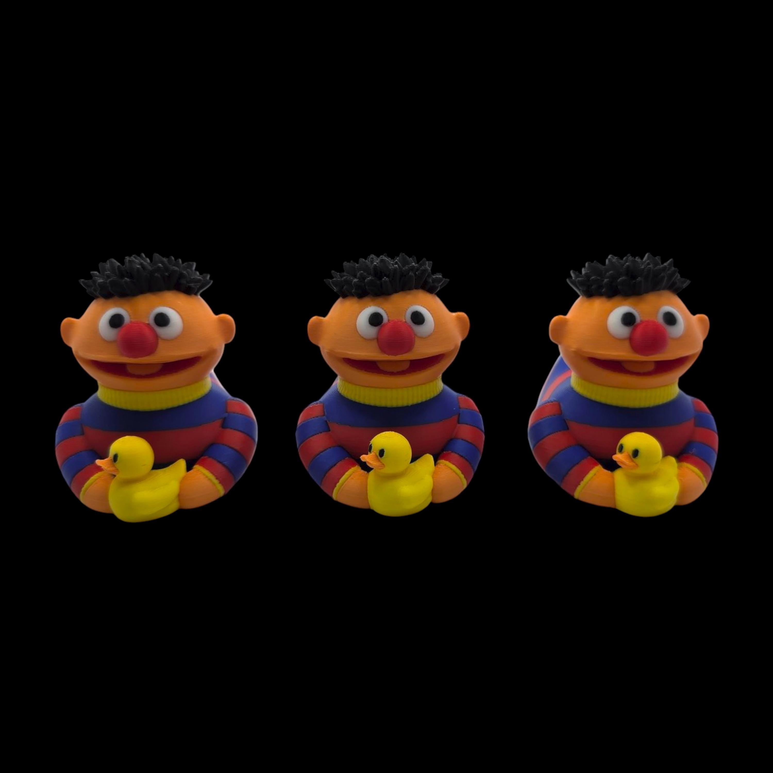 Ernie Duck Sesame Street Character Collectible Figure Cartoon Character Sesame Street Nostalgic Toy Children Room Desk Decoration Display