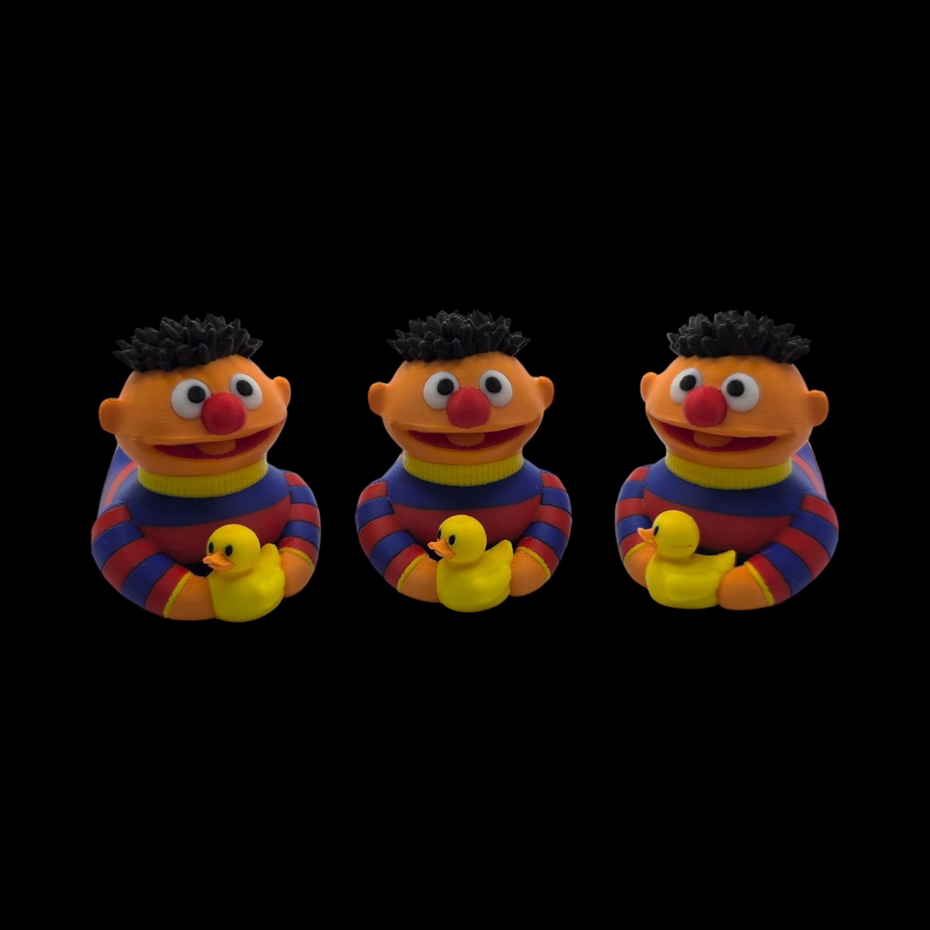 Ernie Duck Sesame Street Character Collectible Figure Cartoon Character Sesame Street Nostalgic Toy Children Room Desk Decoration Display