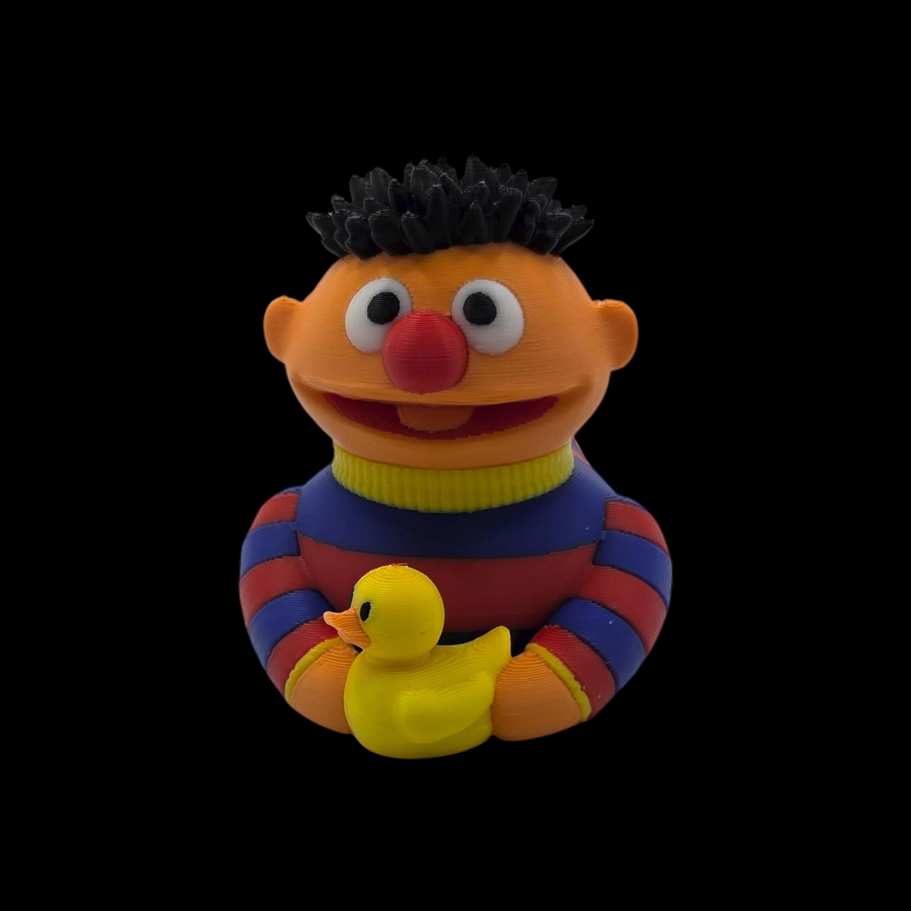 Ernie Duck Sesame Street Character Collectible Figure Cartoon Character Sesame Street Nostalgic Toy Children Room Desk Decoration Display