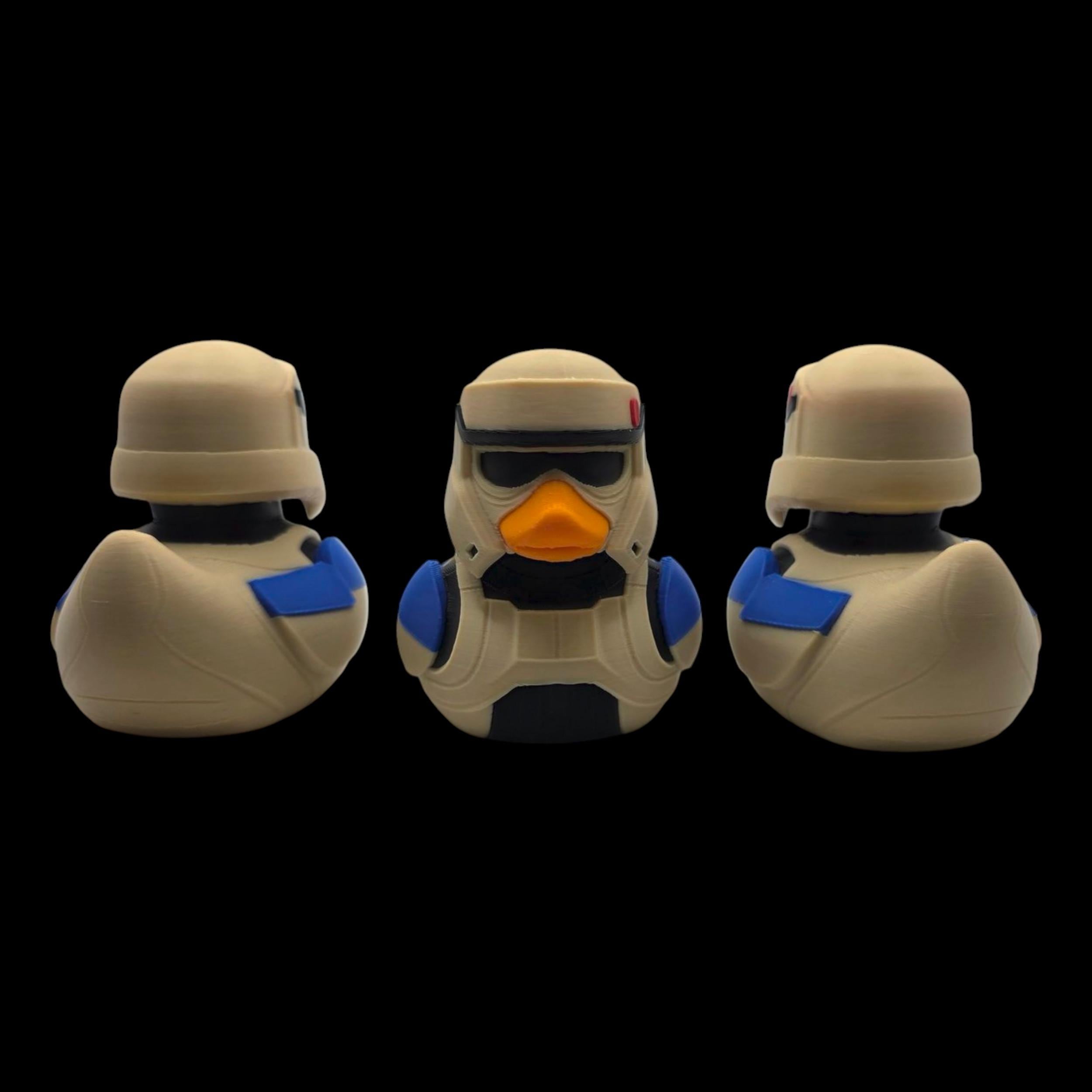 ShoreTrooper Inspired Duck  Star Wars Duck  Collectible Desk Decoration Display Item Handmade Figure  Bathroom Decor