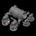 Articulated Hippo Figure, 3D Printed Desk Decoration with Movable Joints