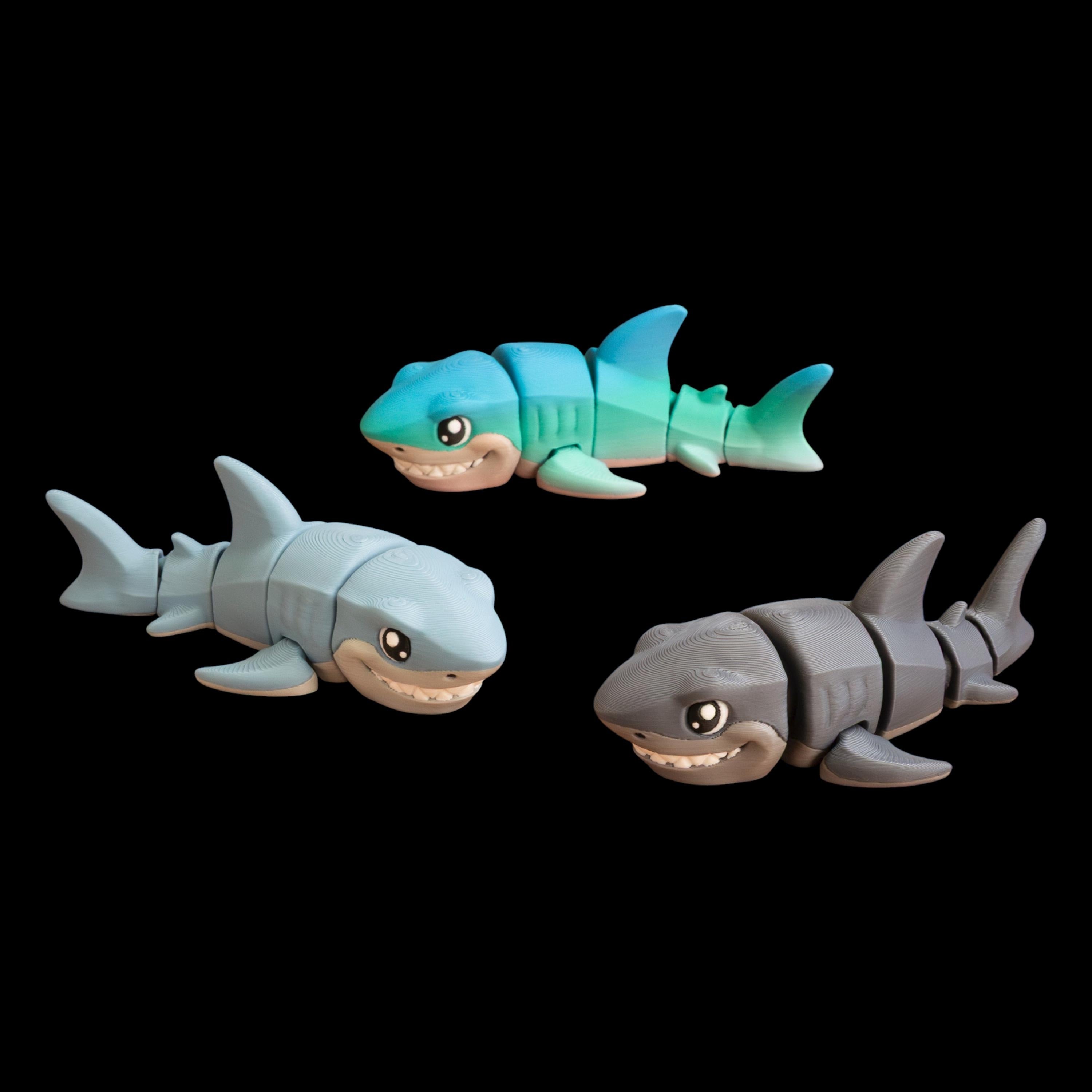 Articulated Shark Toy Marine Animal Desk Decoration Office Accessory Great White Figurine Posable Model Ocean Creature Display Item Fidget