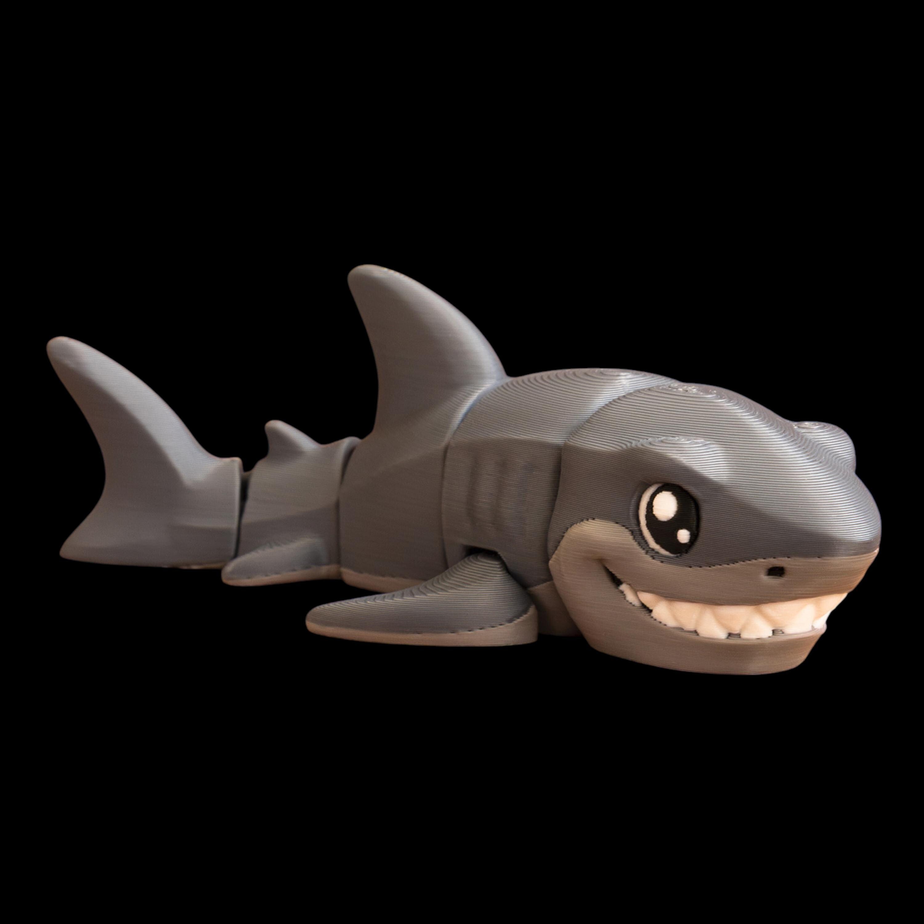 Articulated Shark Toy Marine Animal Desk Decoration Office Accessory Great White Figurine Posable Model Ocean Creature Display Item Fidget