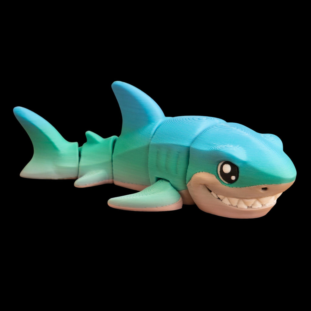 Articulated Shark Toy Marine Animal Desk Decoration Office Accessory Great White Figurine Posable Model Ocean Creature Display Item Fidget