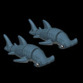Articulated Hammerhead Shark Desk Decoration Marine Animal Toy Collection Miniature Model Display Jointed Figure Moving Pla Material