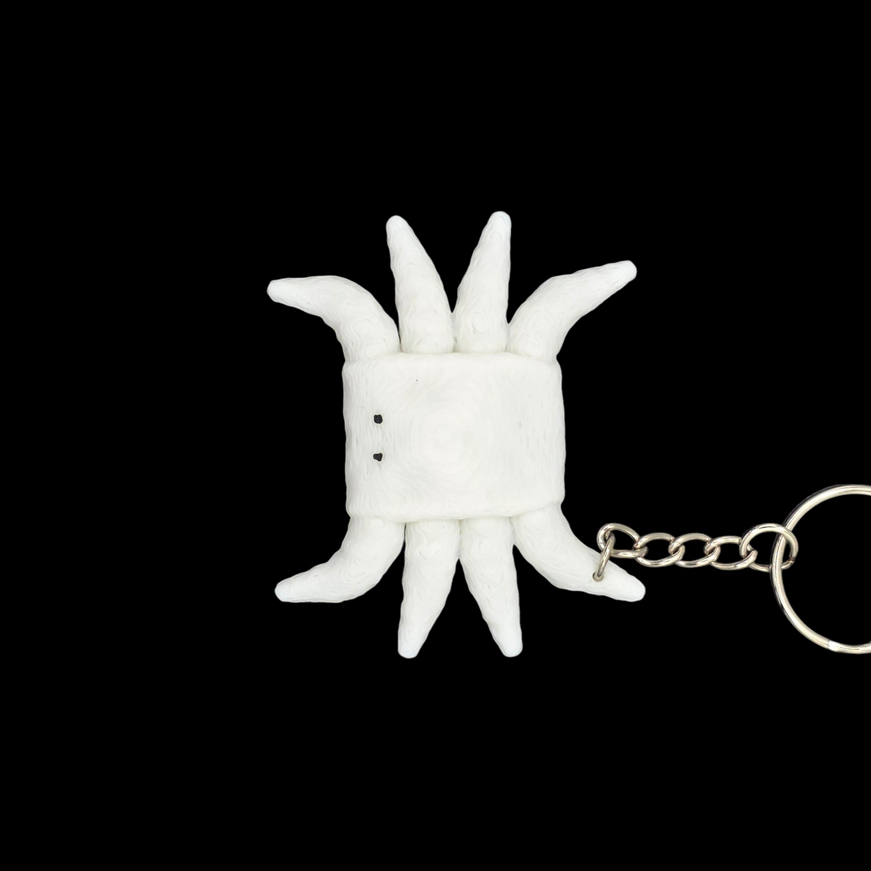 White Crab Towel Anima Keychain Accessory Beach Theme Nautical Bag Charm Cruise Line Souvenir