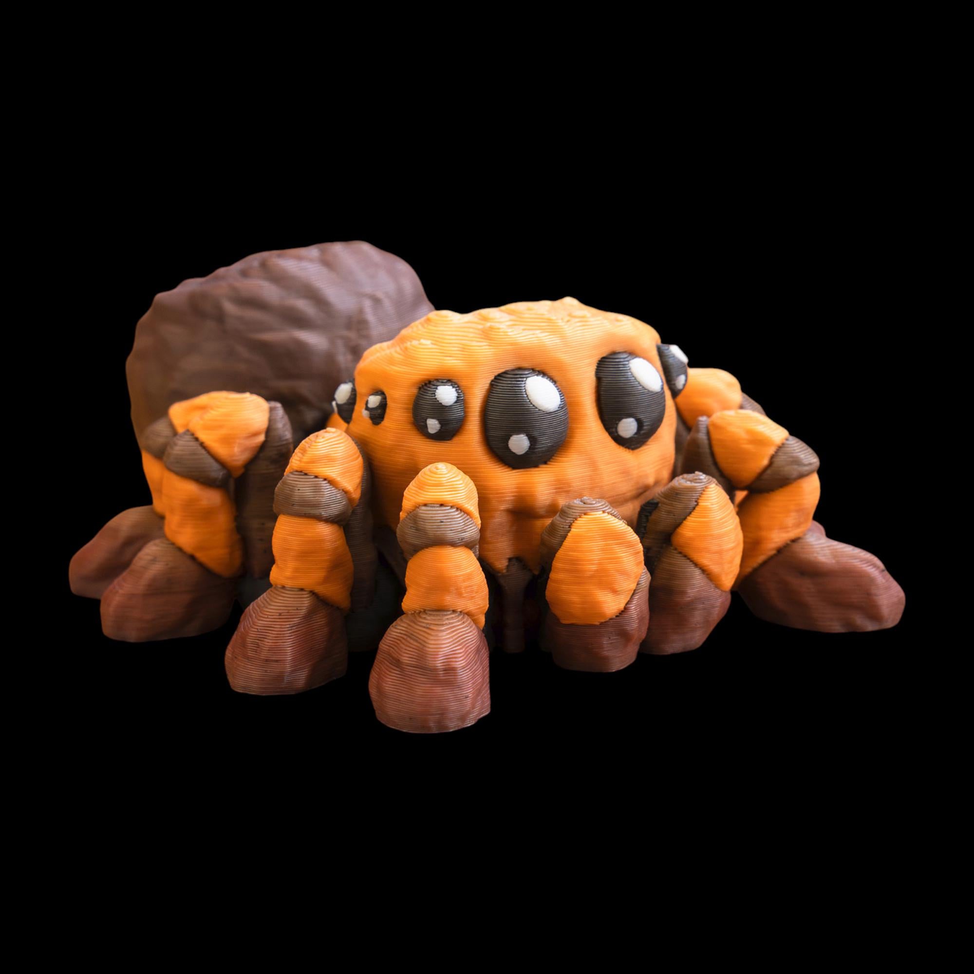 Articulated Spider Figurine Desk Accessory Halloween Decoration Cute Design Poseable Toy Miniature Creature Tabletop Display Colorful