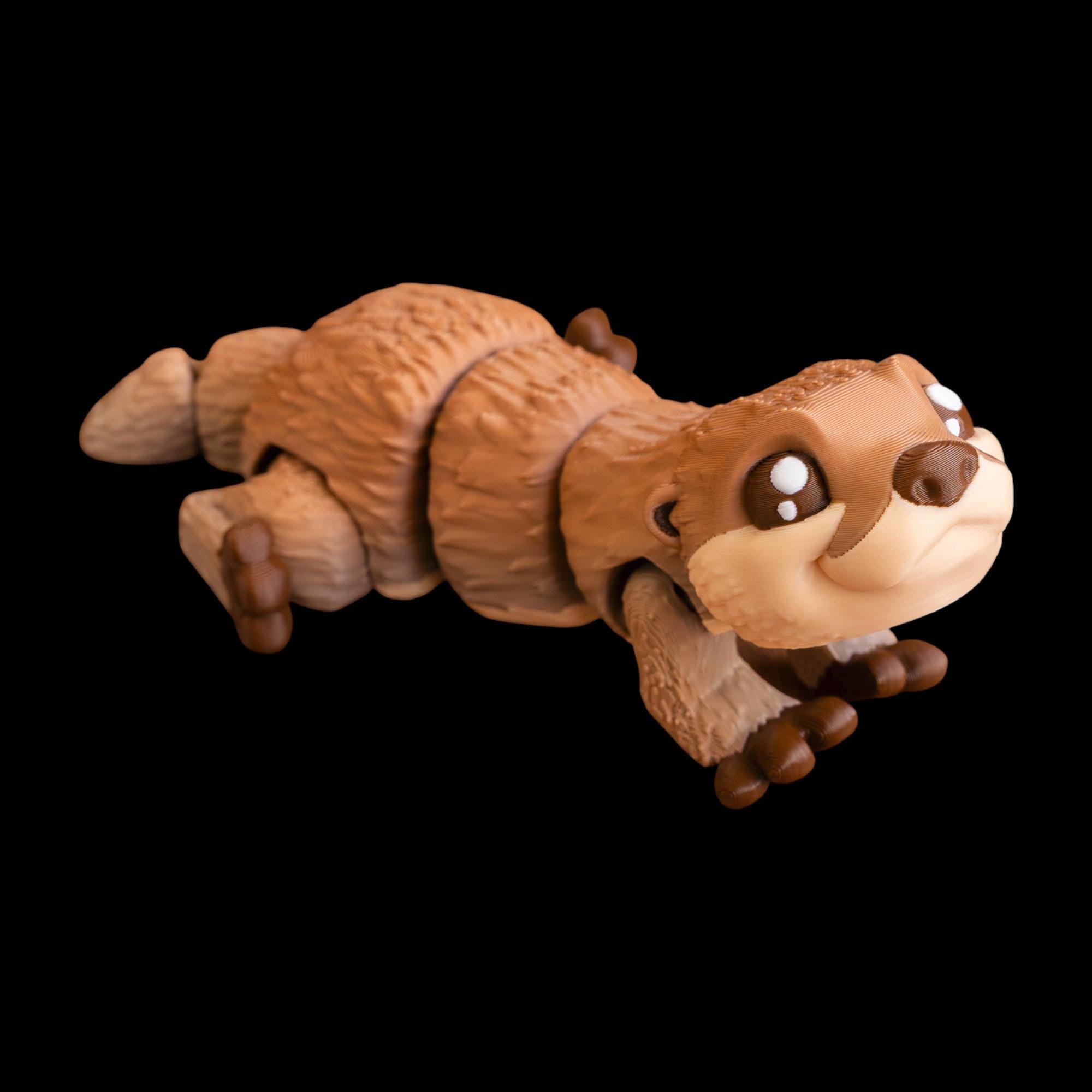 Mini River Otter Figurine Desk Decoration Animal Toy Articulated Model 3d Printed Pla Wildlife Small Statue Movable Figure Flexible Sensory