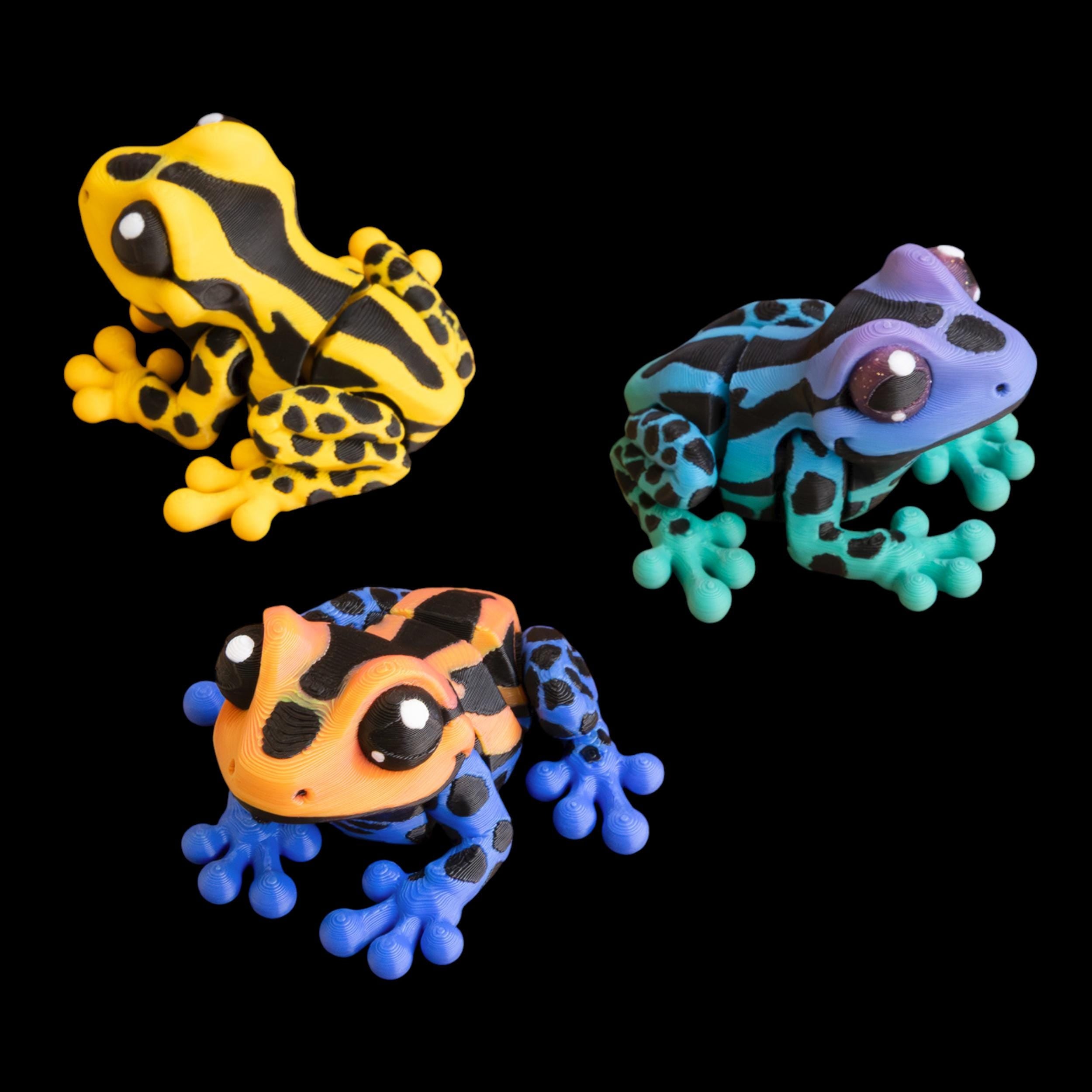 Articulated Frog Toy Desk Accessory Display Item Collector Gift  Decoration Office Decor Posable Figure Fidget Figurine Movable Animal Mini