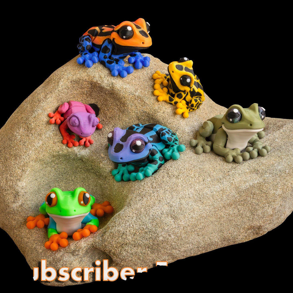 Articulated Frog Toy Desk Accessory Display Item Collector Gift  Decoration Office Decor Posable Figure Fidget Figurine Movable Animal Mini
