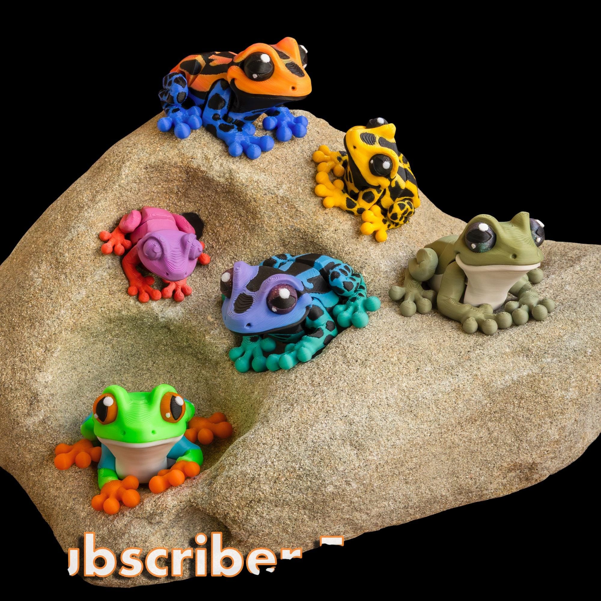 Articulated Frog Toy Desk Accessory Display Item Collector Gift  Decoration Office Decor Posable Figure Fidget Figurine Movable Animal Mini
