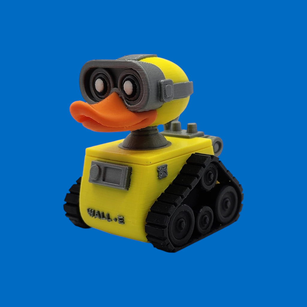 Wall-e Inspired Duck  Figurine Desk Decoration Piece Display Robot Mashup Cartoon Character Disney Inspired Pixar Creation