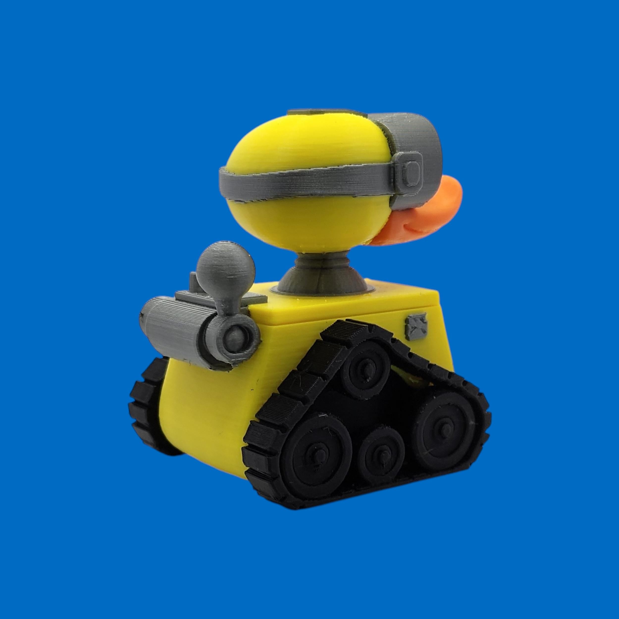 Wall-e Inspired Duck  Figurine Desk Decoration Piece Display Robot Mashup Cartoon Character Disney Inspired Pixar Creation
