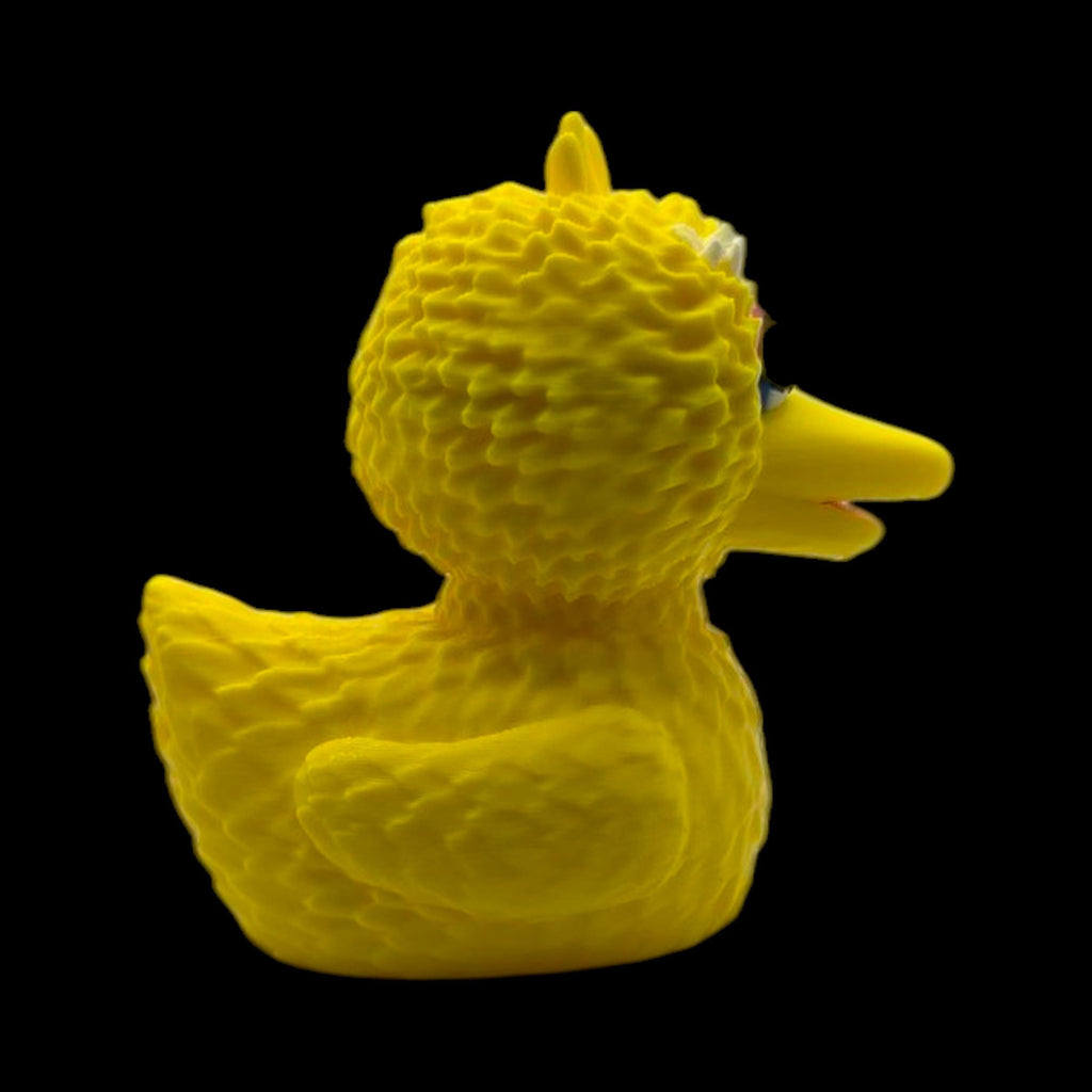Big Bird Inspired Duck Bath Toy Character Figure Handmade Collectible 3d Printed Sesame Street Yellow  Display Item Bedroom Decoration