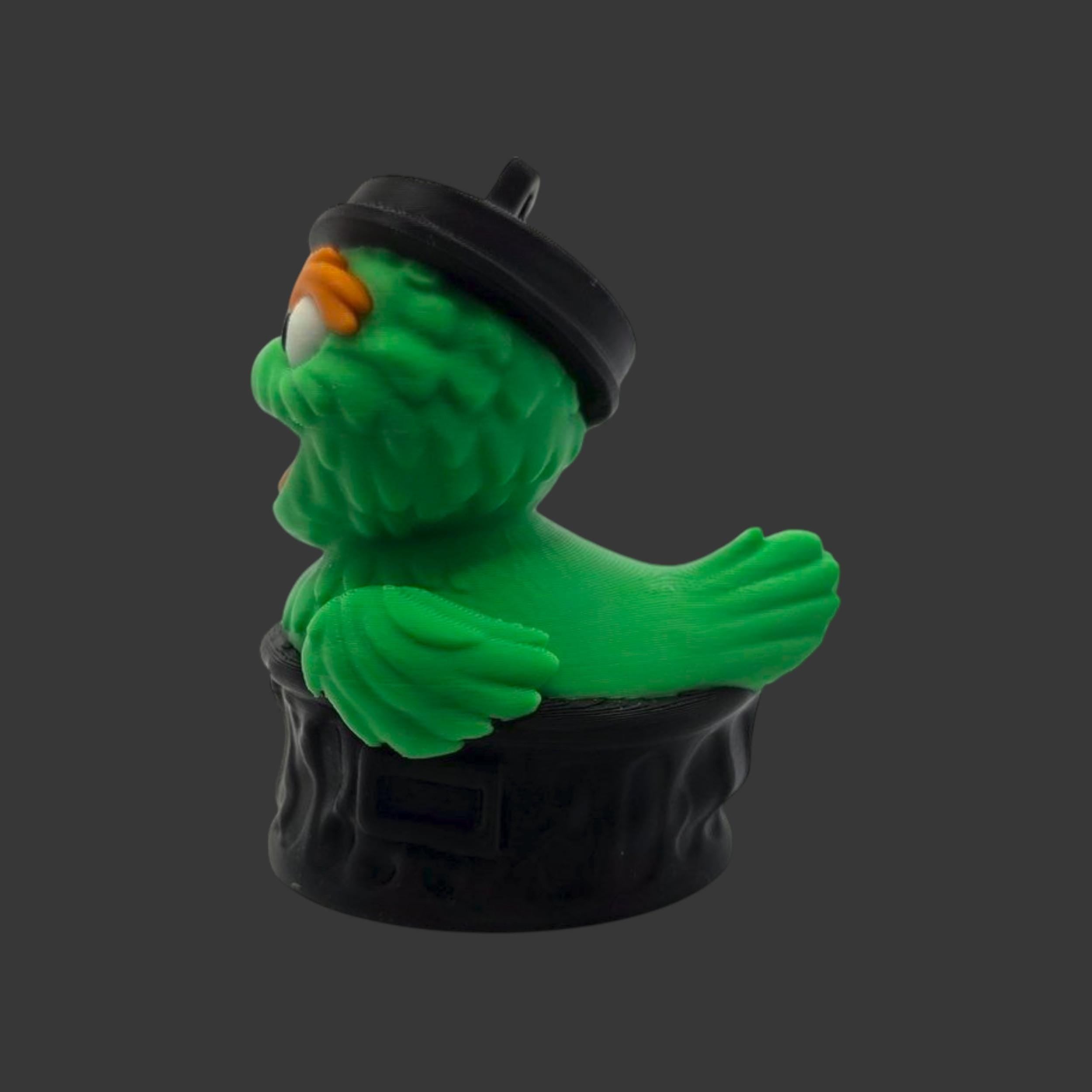 Oscar Grouch Trash Can Figure Collectible Character Toy Desk Decoration Cartoon Figure Miniature Statue Novelty Accessory Green