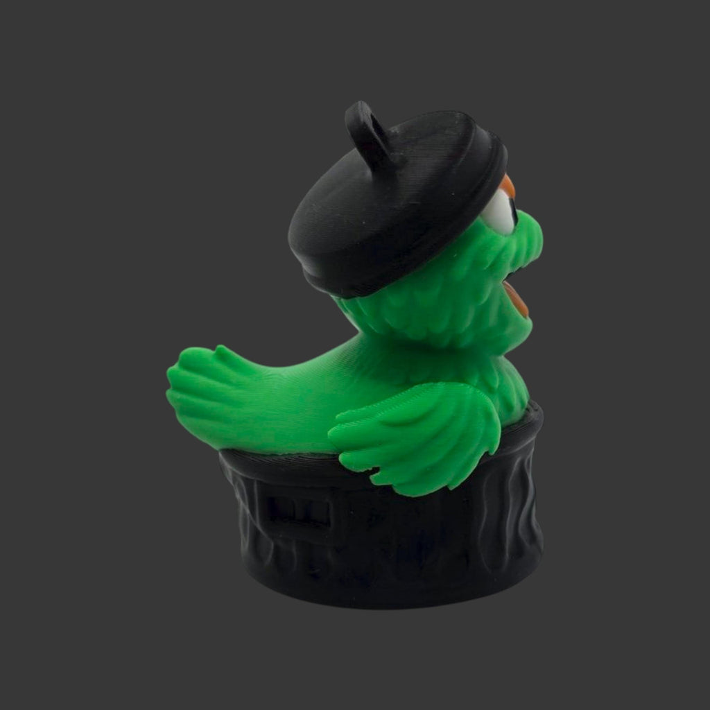 Oscar Grouch Trash Can Figure Collectible Character Toy Desk Decoration Cartoon Figure Miniature Statue Novelty Accessory Green