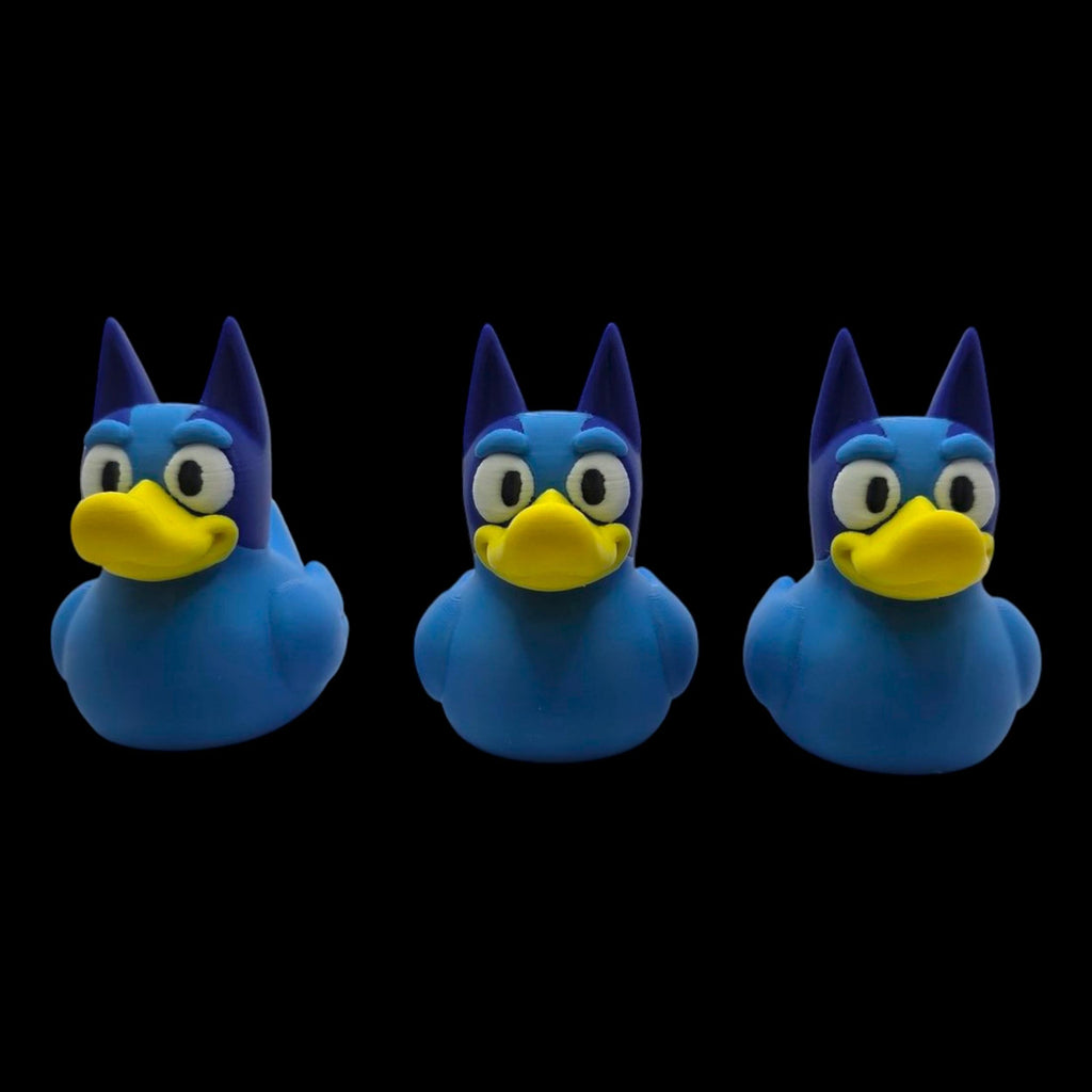 Bluey Inspired Duck Figure Toy Collectible Cartoon Bath Decoration Shelf Display Desk Pet Blue Character Disney Merchandise Fan Art