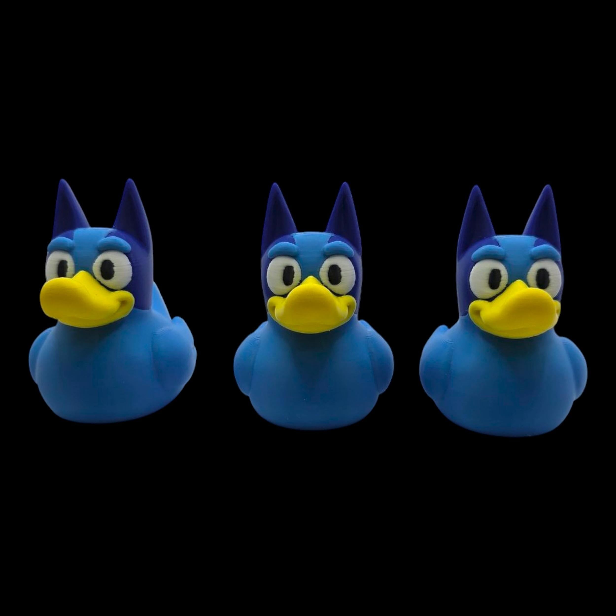 Bluey Inspired Duck Figure Toy Collectible Cartoon Bath Decoration Shelf Display Desk Pet Blue Character Disney Merchandise Fan Art
