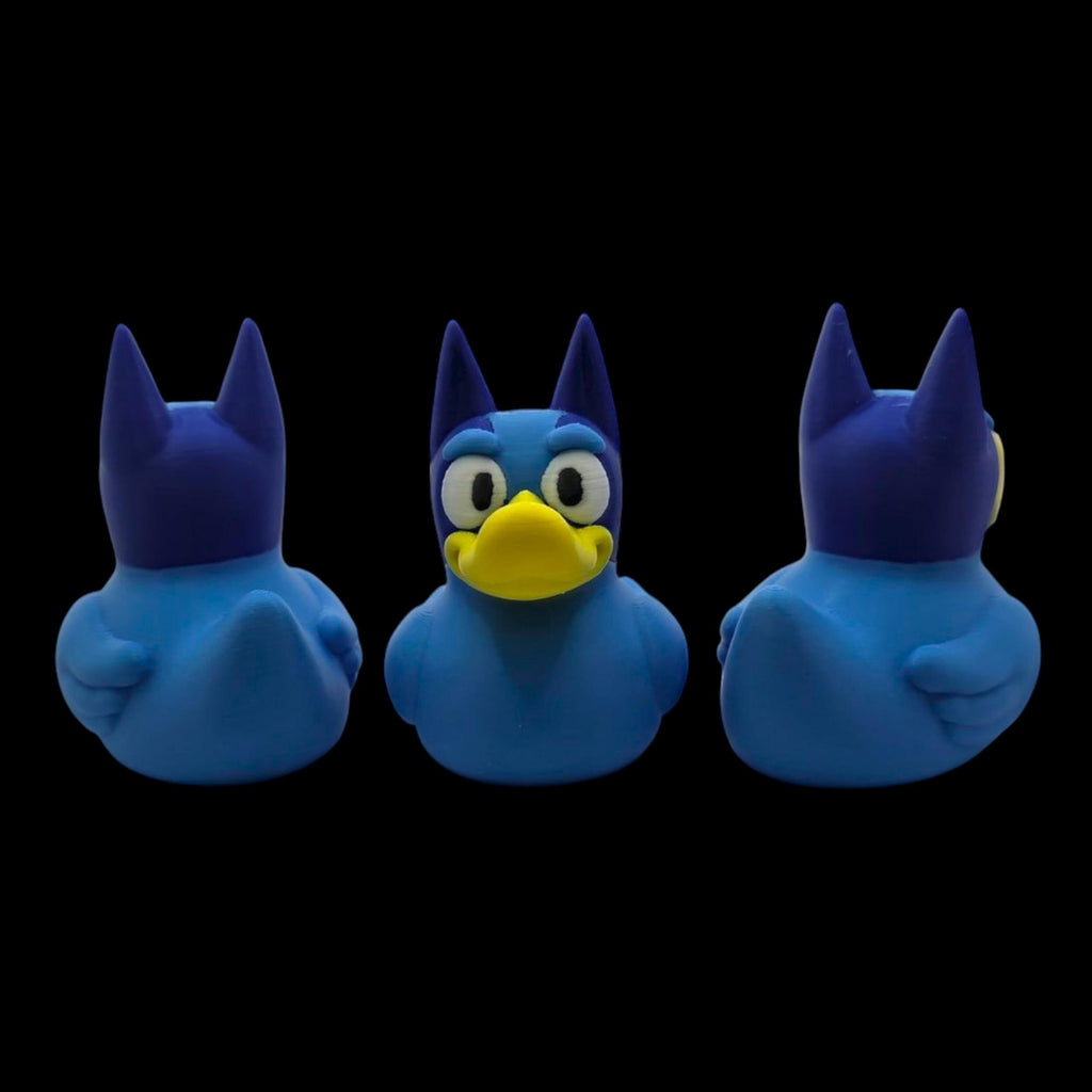 Bluey Inspired Duck Figure Toy Collectible Cartoon Bath Decoration Shelf Display Desk Pet Blue Character Disney Merchandise Fan Art