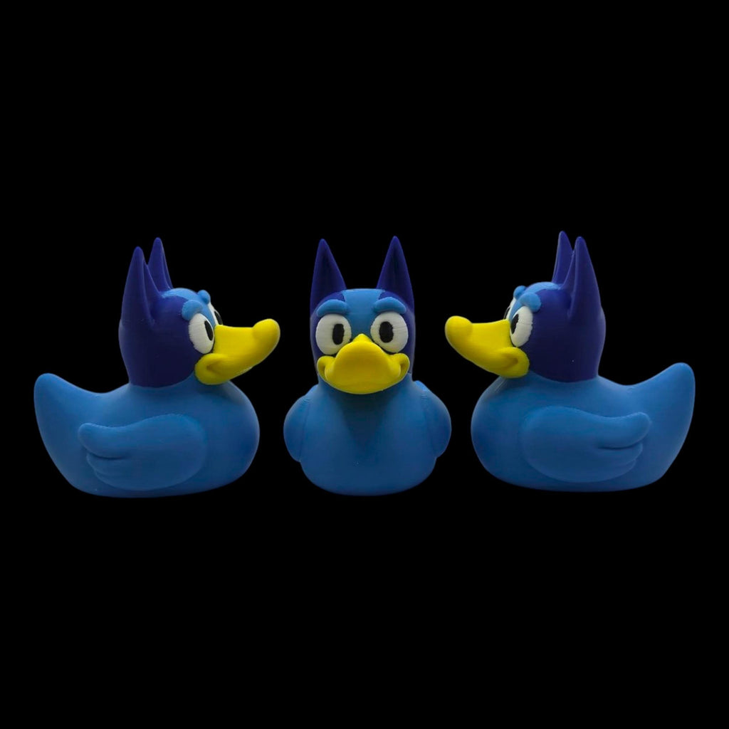 Bluey Inspired Duck Figure Toy Collectible Cartoon Bath Decoration Shelf Display Desk Pet Blue Character Disney Merchandise Fan Art