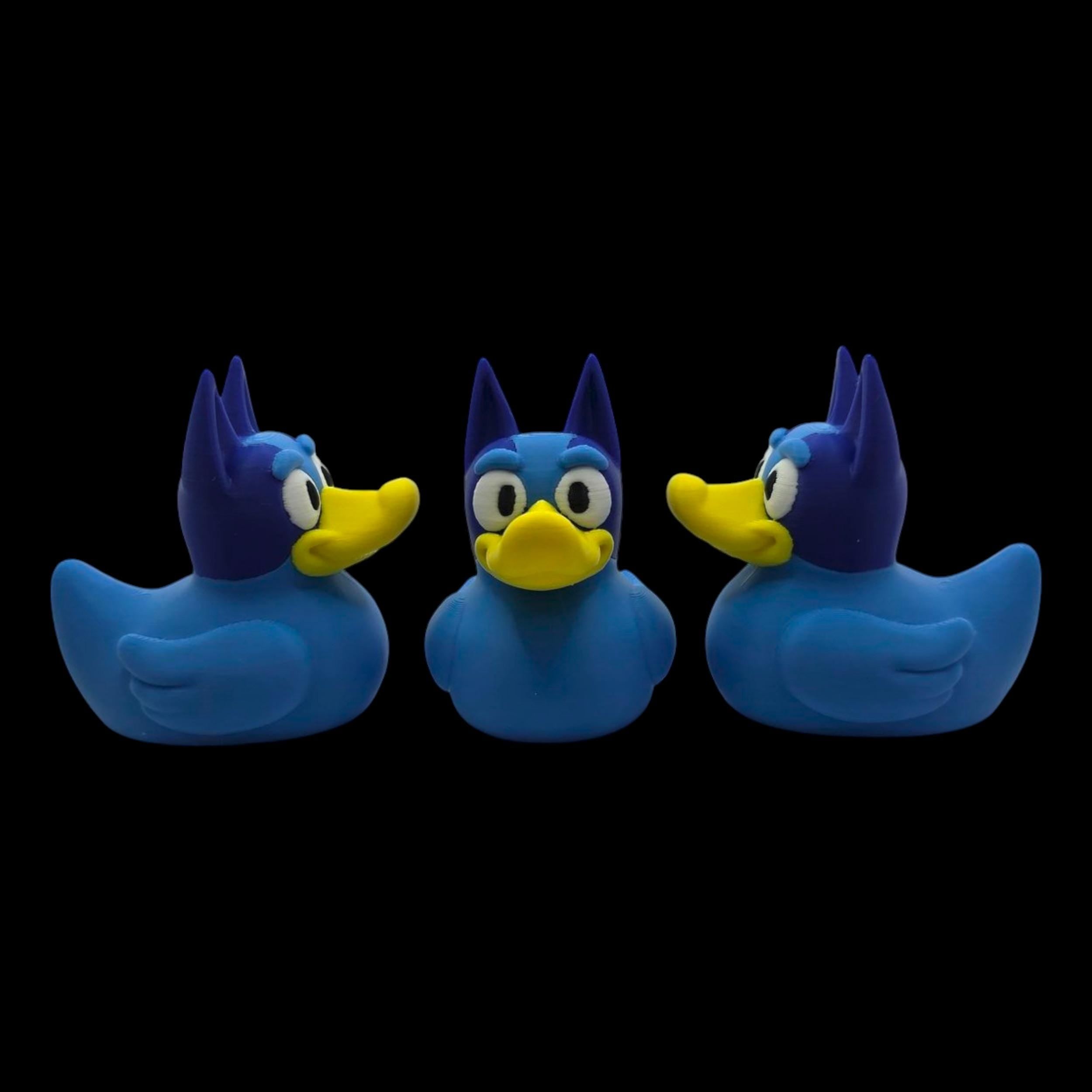 Bluey Inspired Duck Figure Toy Collectible Cartoon Bath Decoration Shelf Display Desk Pet Blue Character Disney Merchandise Fan Art
