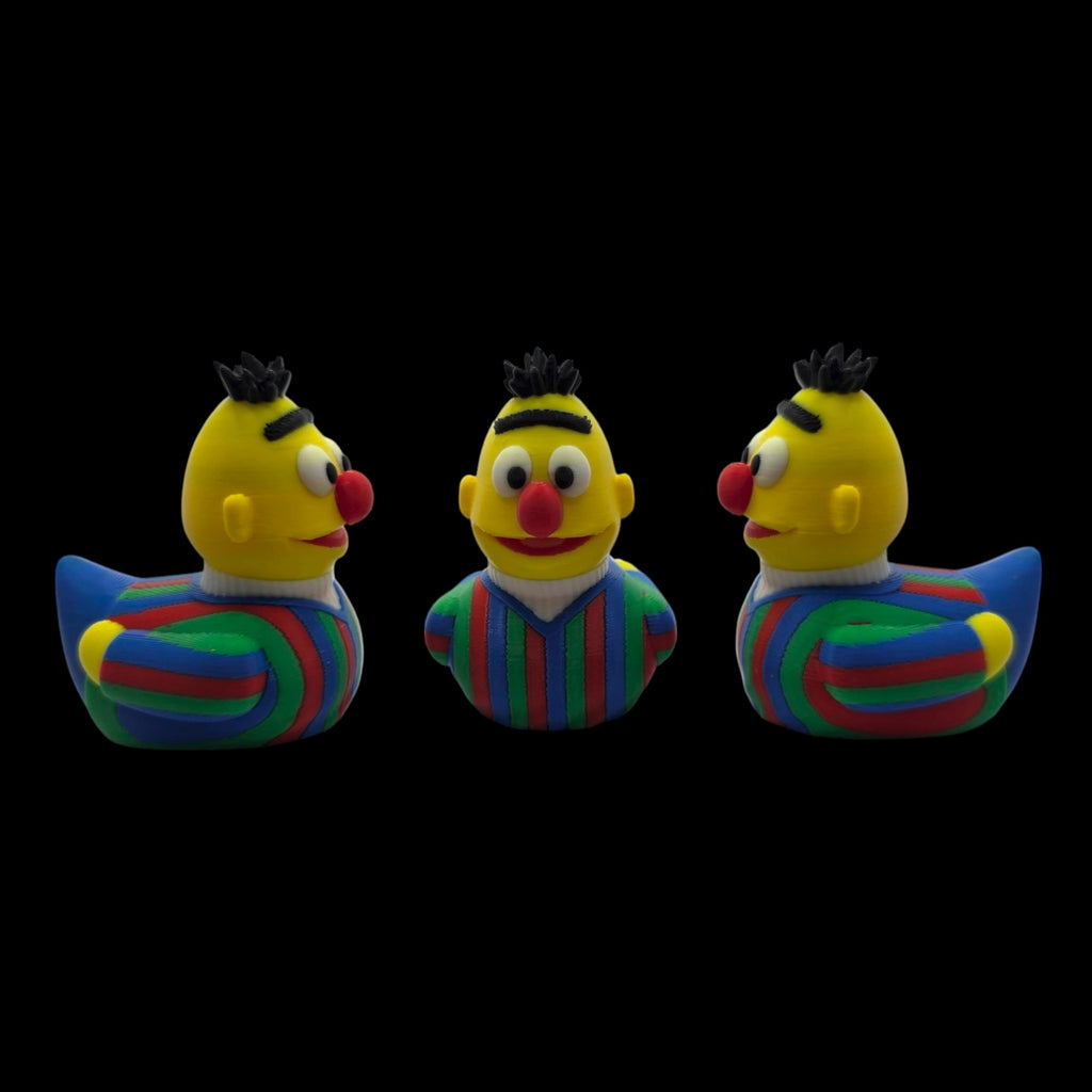 Sesame Street Bert Inspired  Duck Figure Collectible Character Toy Display Decoration Shelf Ornament Desk Accessory Television Bert Cartoon