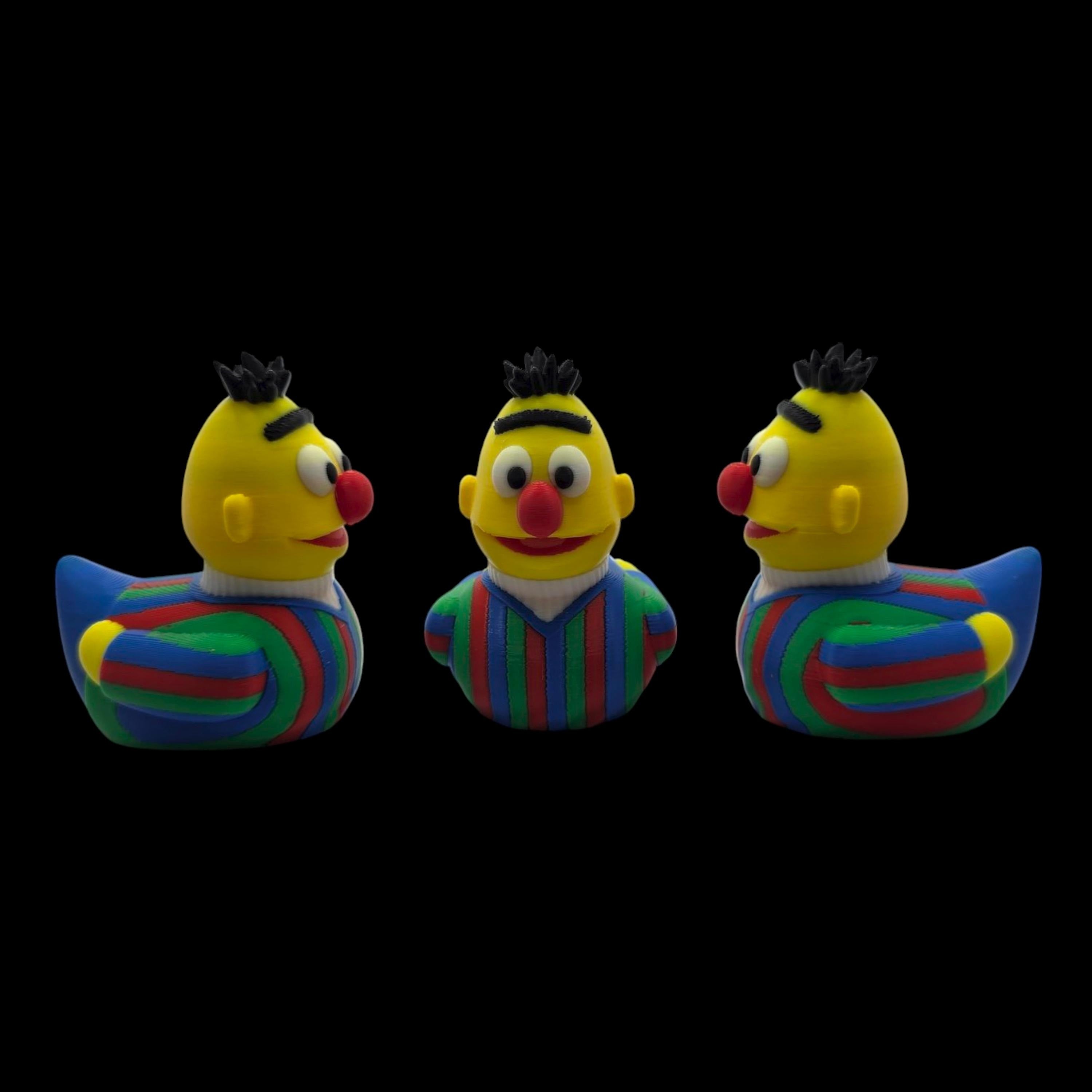 Sesame Street Bert Inspired  Duck Figure Collectible Character Toy Display Decoration Shelf Ornament Desk Accessory Television Bert Cartoon
