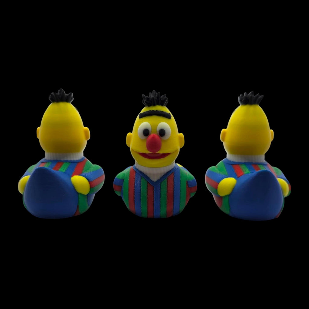 Sesame Street Bert Inspired  Duck Figure Collectible Character Toy Display Decoration Shelf Ornament Desk Accessory Television Bert Cartoon
