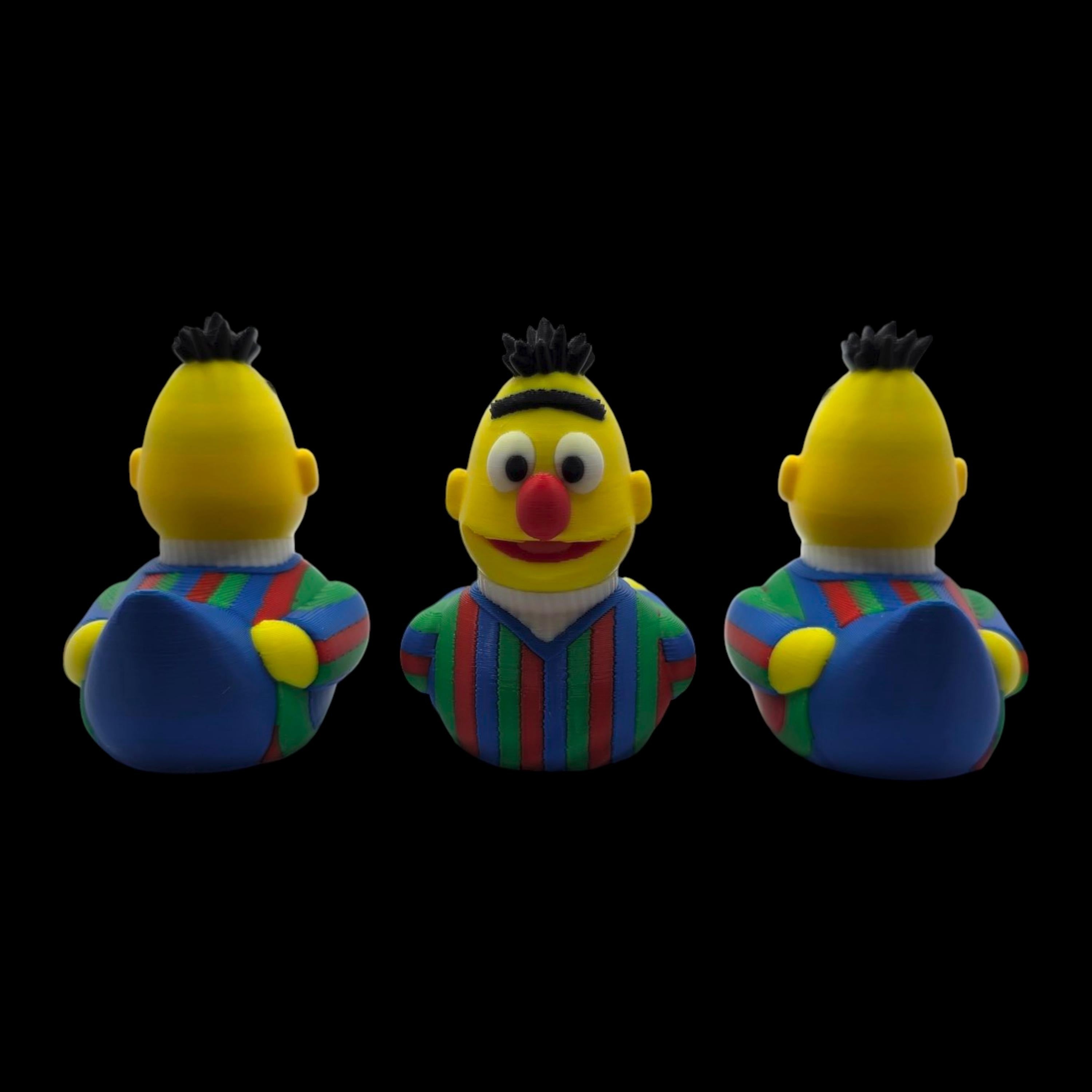 Sesame Street Bert Inspired  Duck Figure Collectible Character Toy Display Decoration Shelf Ornament Desk Accessory Television Bert Cartoon