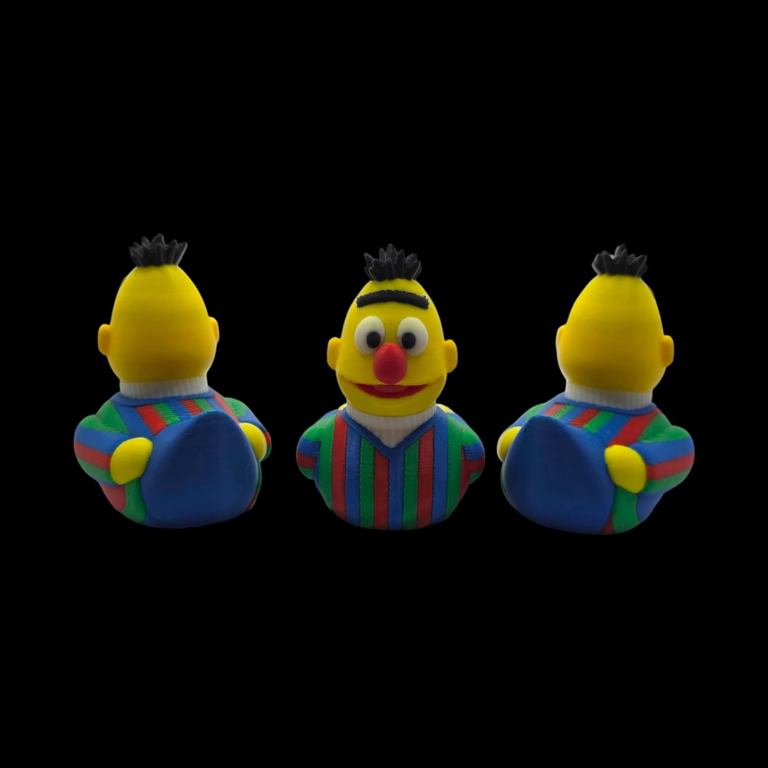 Sesame Street Bert Inspired  Duck Figure Collectible Character Toy Display Decoration Shelf Ornament Desk Accessory Television Bert Cartoon