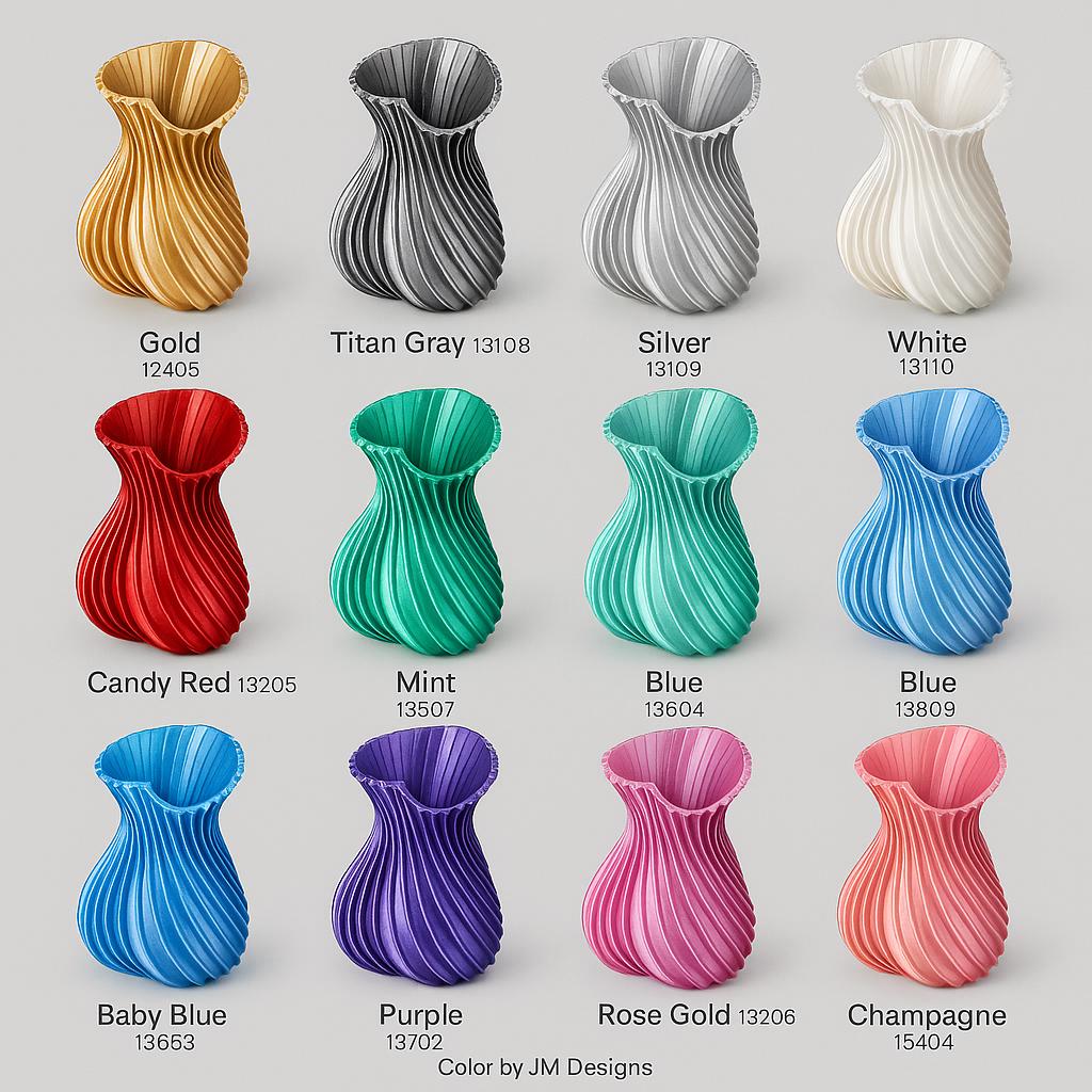 Heart Shaped Vase V2  Valentine Gift Romantic Centerpiece Modern Design Spiral Pattern Decorative Home Accent Unique Present many colors