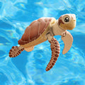 Collectible Sea Turtle Figure Articulated Marine Animal Miniature Ocean Creature Model Posable Limbs Desktop Display Premium Material Construction Realistic Details Coastal Themed Decoration Office Desk Accessory Beach House Decor Nature