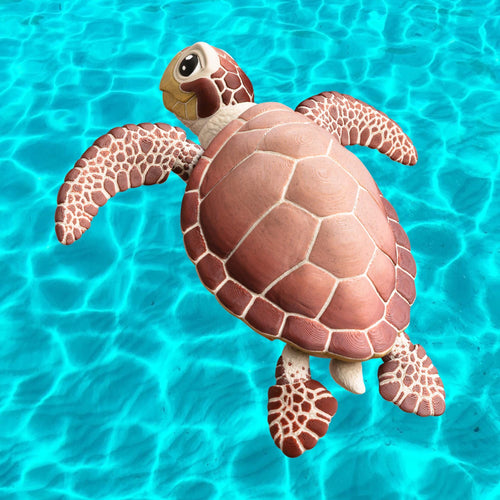 Articulated Sea Turtle Desk Ornament Marine Decoration Ocean Themed Coastal Display Miniature Model Posable Figure Movable Toy Collectible