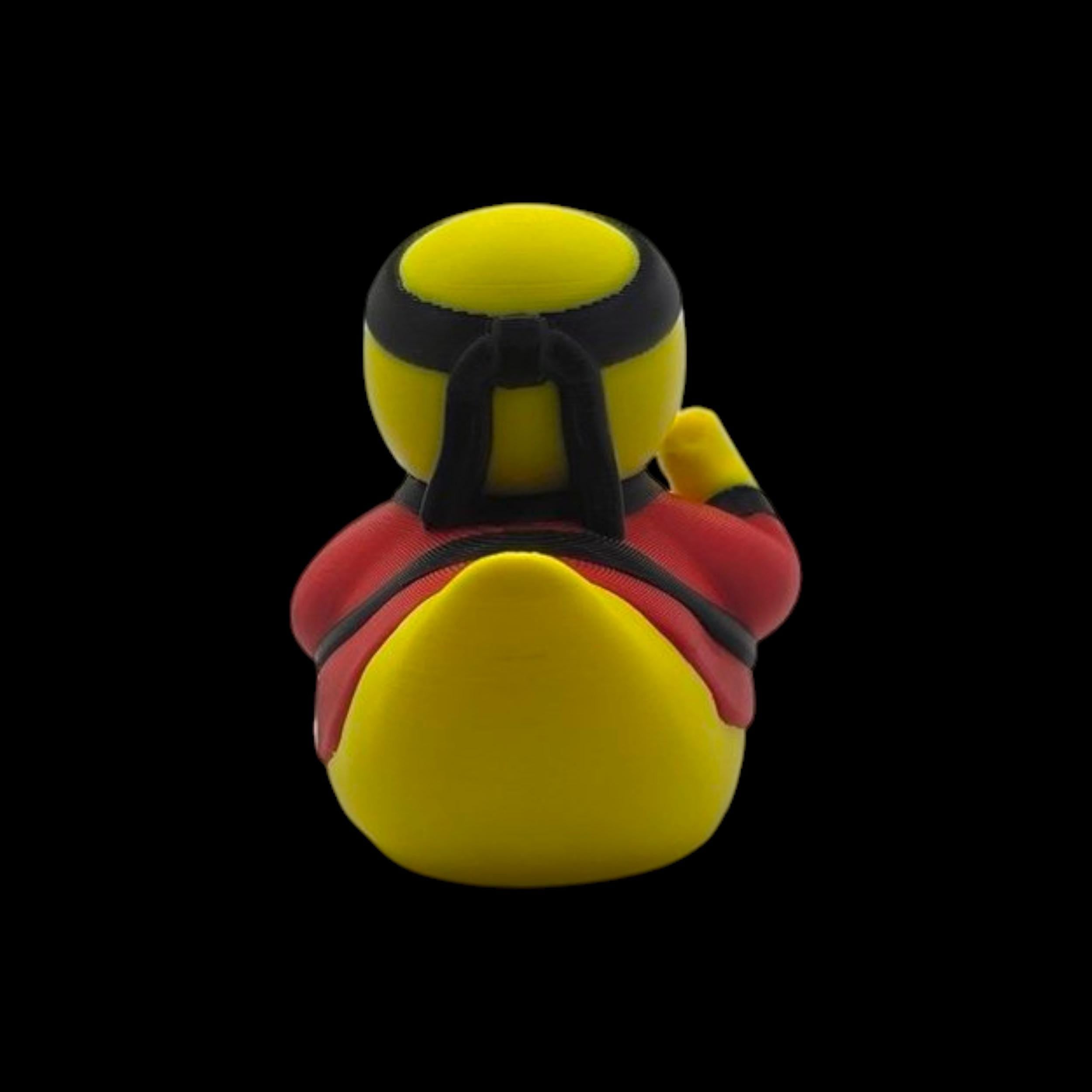 Karate Duck Figurine Martial Art Decoration Desk Accessory Small Figure Cute Fighter Black Belt  Red or Black Uniform