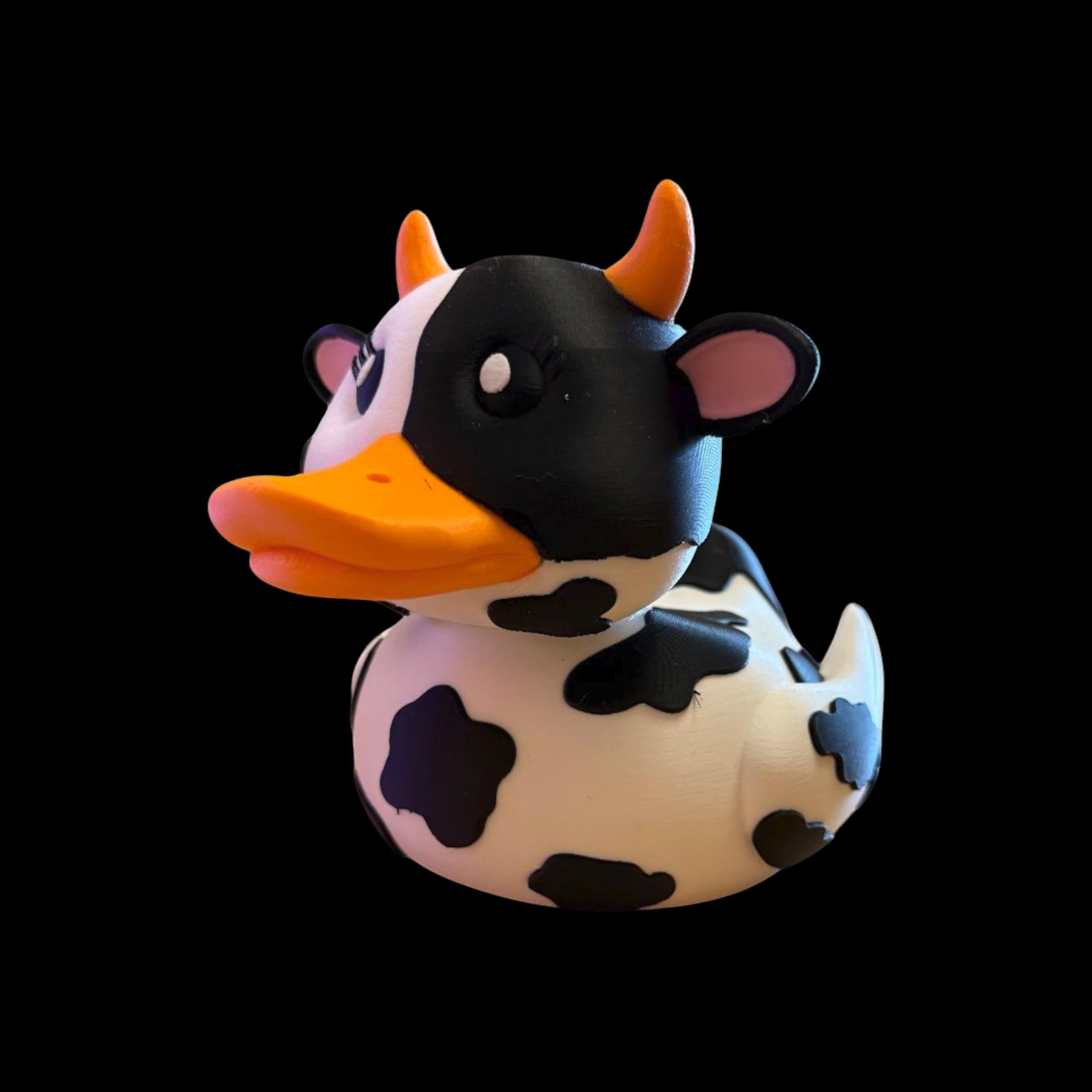 Cow Duck Black & White 3D printed  Kids Bath Toys  Stress Relief Collectable