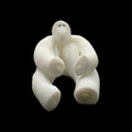 white Sitting Monkey Towel Animal Keychain Cruise Souvenir Charm Accessory Travel Memento Vacation Keepsake