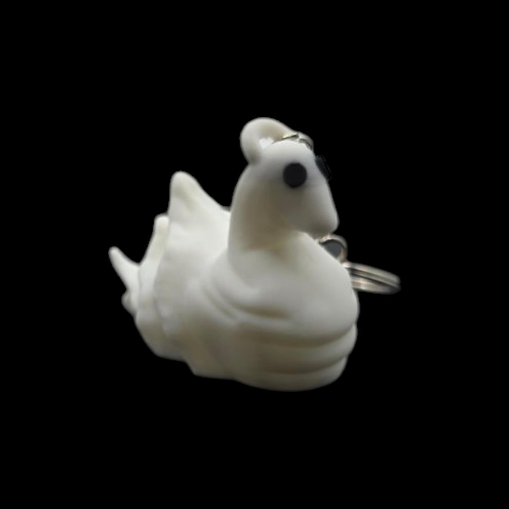 White Duck Towel Animal Keychain Cruise Souvenir Charm Collectible Travel Accessory Bag Decoration